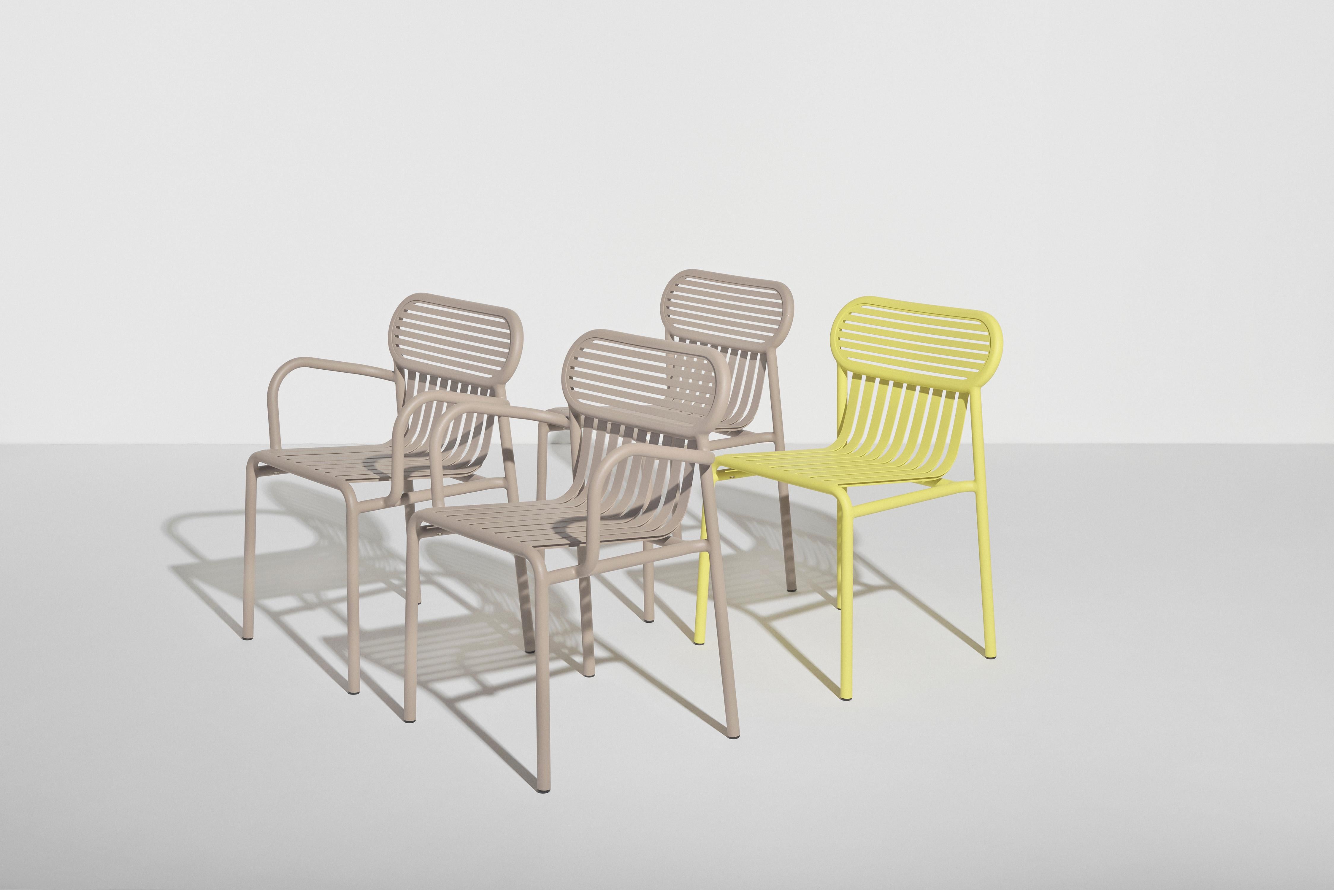 Aluminum Petite Friture Week-End Bridge Chair in Yellow Aluminium, 2017 For Sale