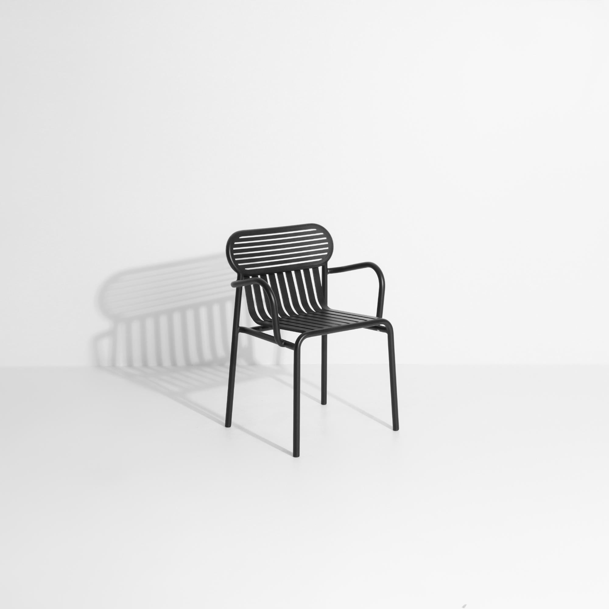 Francese PETITE FRITURE Week-end, Sedia a ponte con braccioli, nero, Studio Brichet-Ziegler in vendita