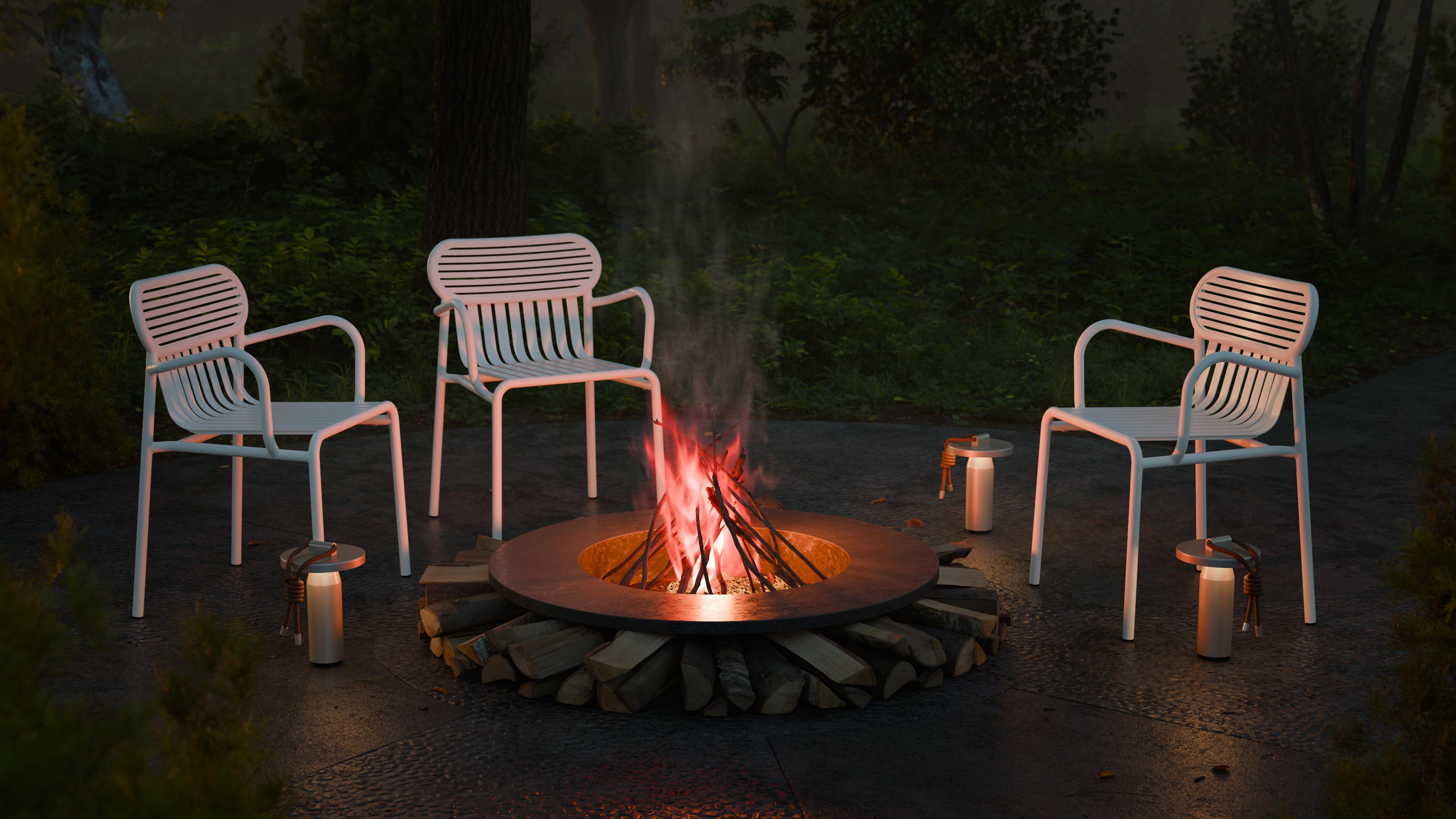 Poudré Chaise Bridge avec bras vert gazon, Brichet-ziegler Week-end en vente