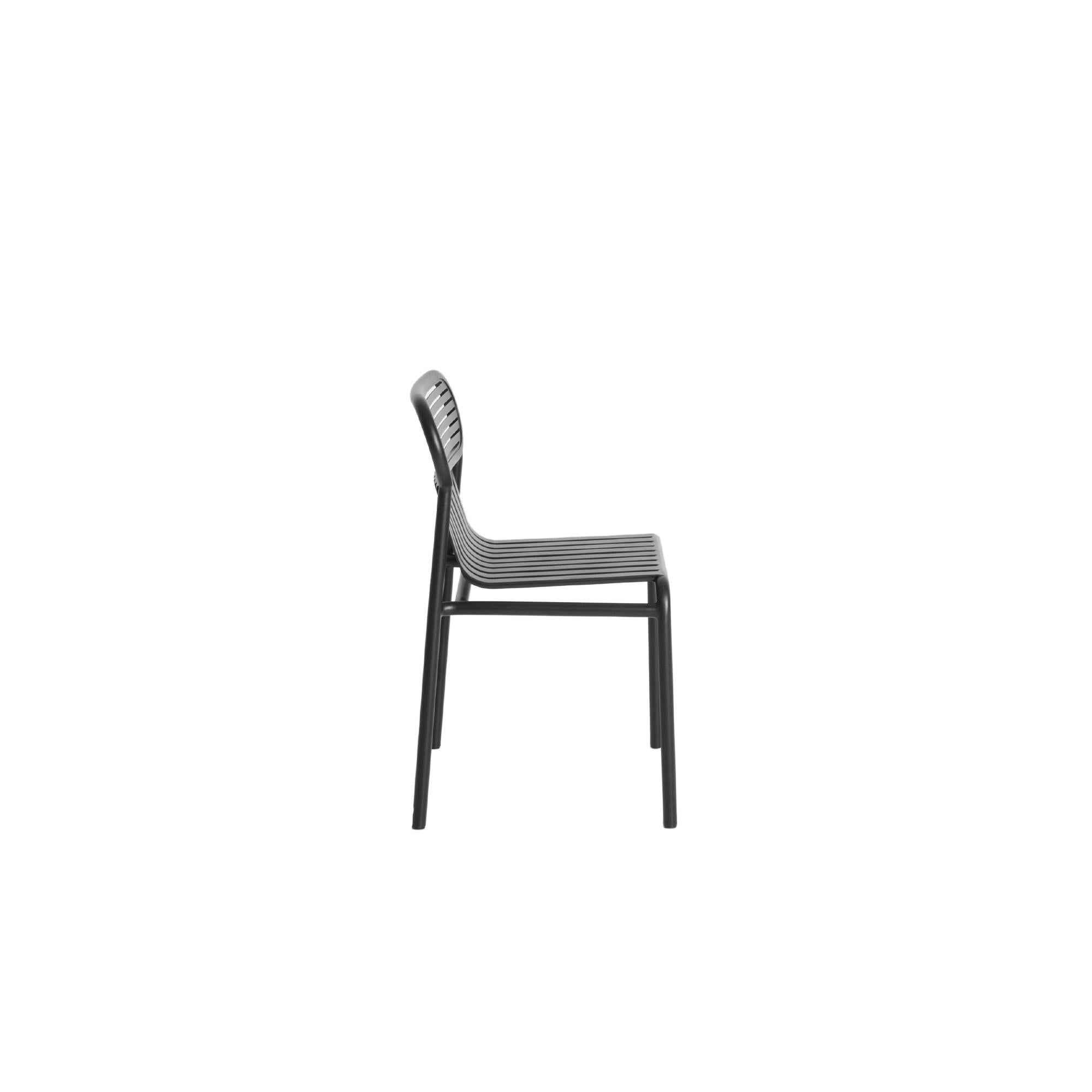 Chinese Petite Friture Week-End Chair in Black Aluminium by Studio BrichetZiegler For Sale