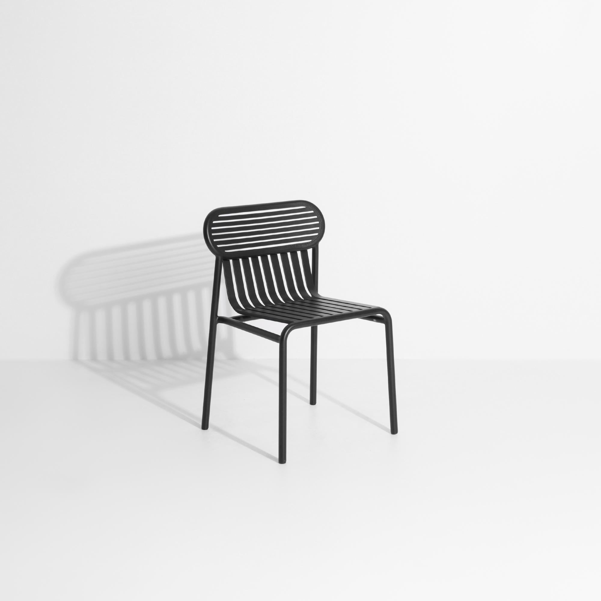 XXI secolo e contemporaneo Sedia Petite Friture Week-End in alluminio nero di Studio A in vendita