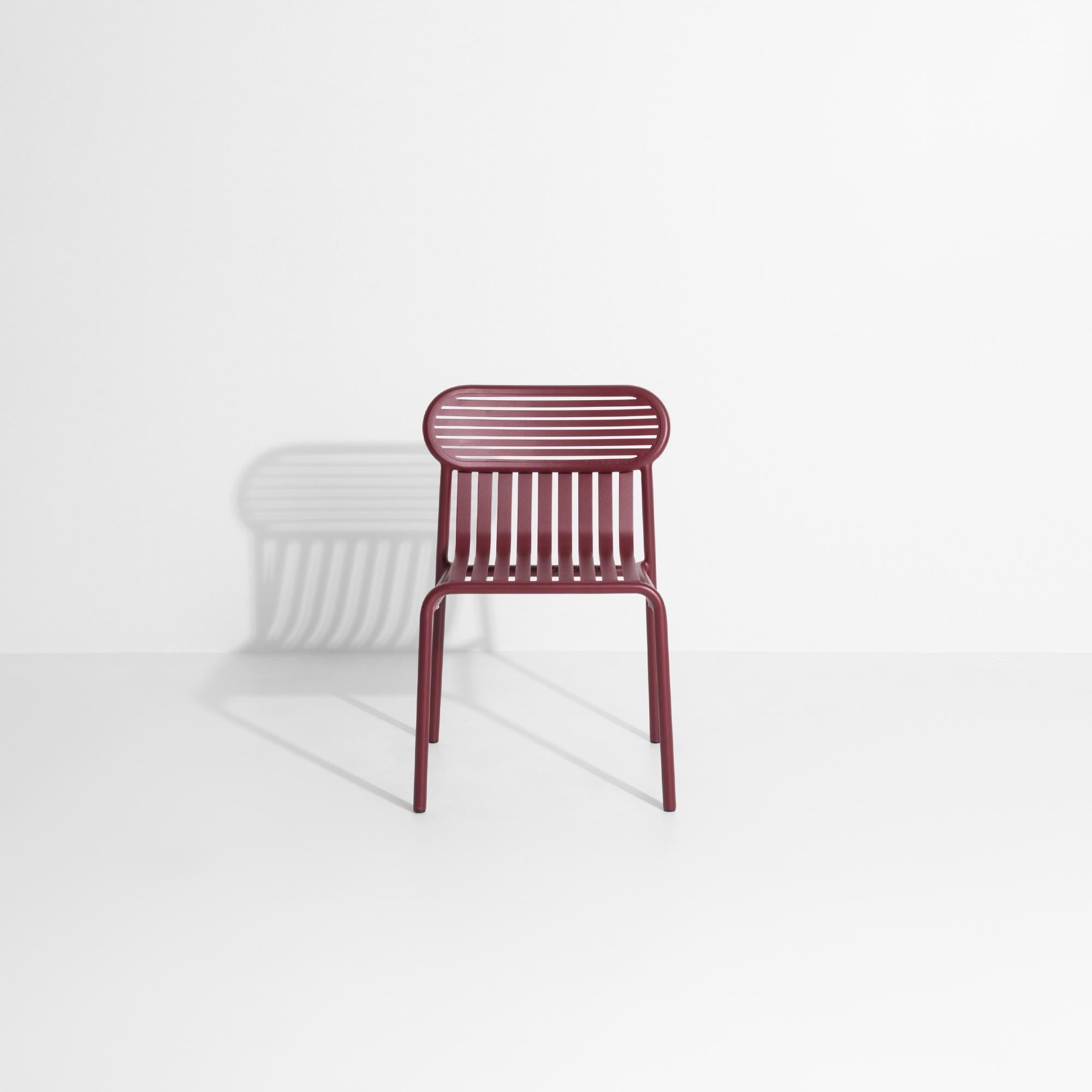 Petite Friture Week-End Chair in Burgundy Aluminium by Studio BrichetZiegler In New Condition For Sale In Brooklyn, NY