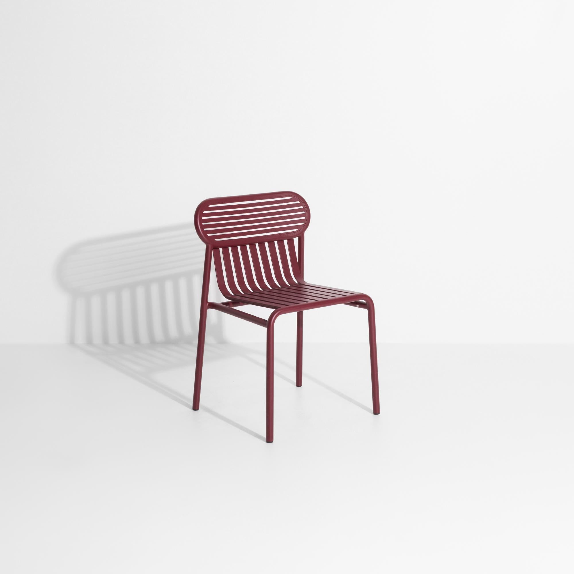 Contemporary Petite Friture Week-End Chair in Burgundy Aluminium by Studio BrichetZiegler For Sale