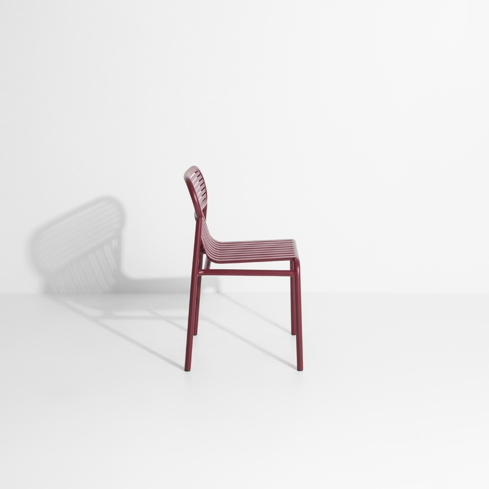 Aluminum Petite Friture Week-End Chair in Burgundy Aluminium by Studio BrichetZiegler For Sale