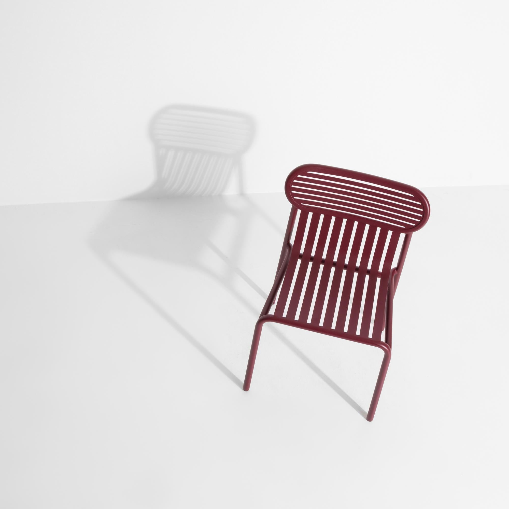 Petite Friture Week-End Chair in Burgundy Aluminium by Studio BrichetZiegler For Sale 1