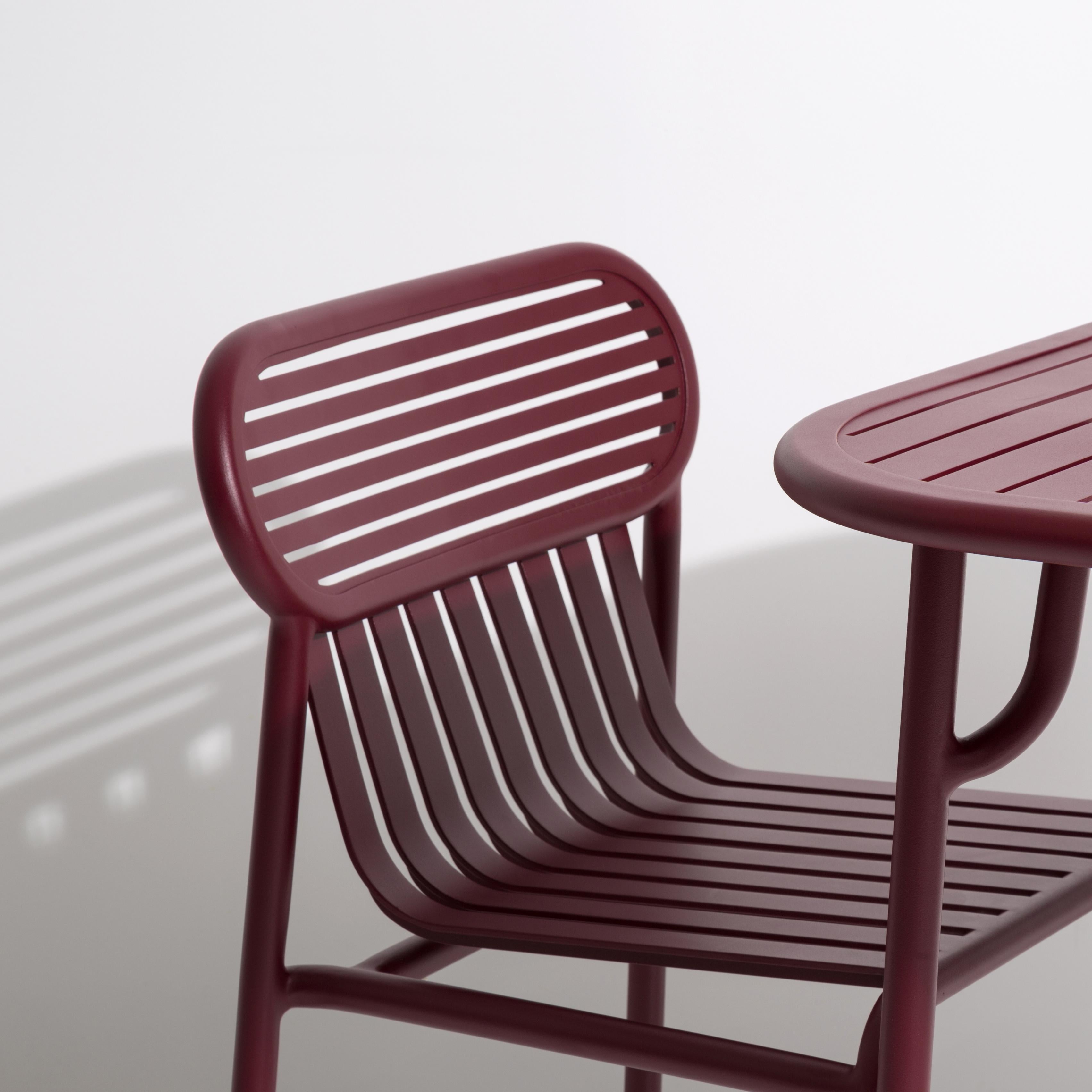 Petite Friture Week-End Chair in Burgundy Aluminium by Studio BrichetZiegler For Sale 2