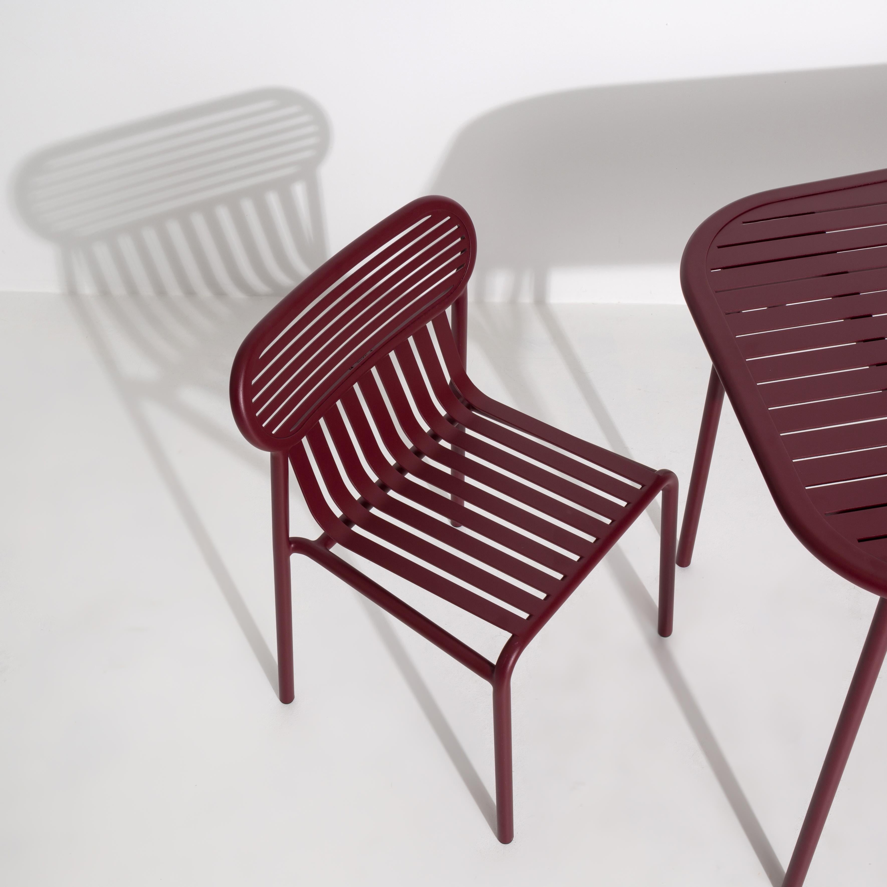 Petite Friture Week-End Chair in Burgundy Aluminium by Studio BrichetZiegler For Sale 3