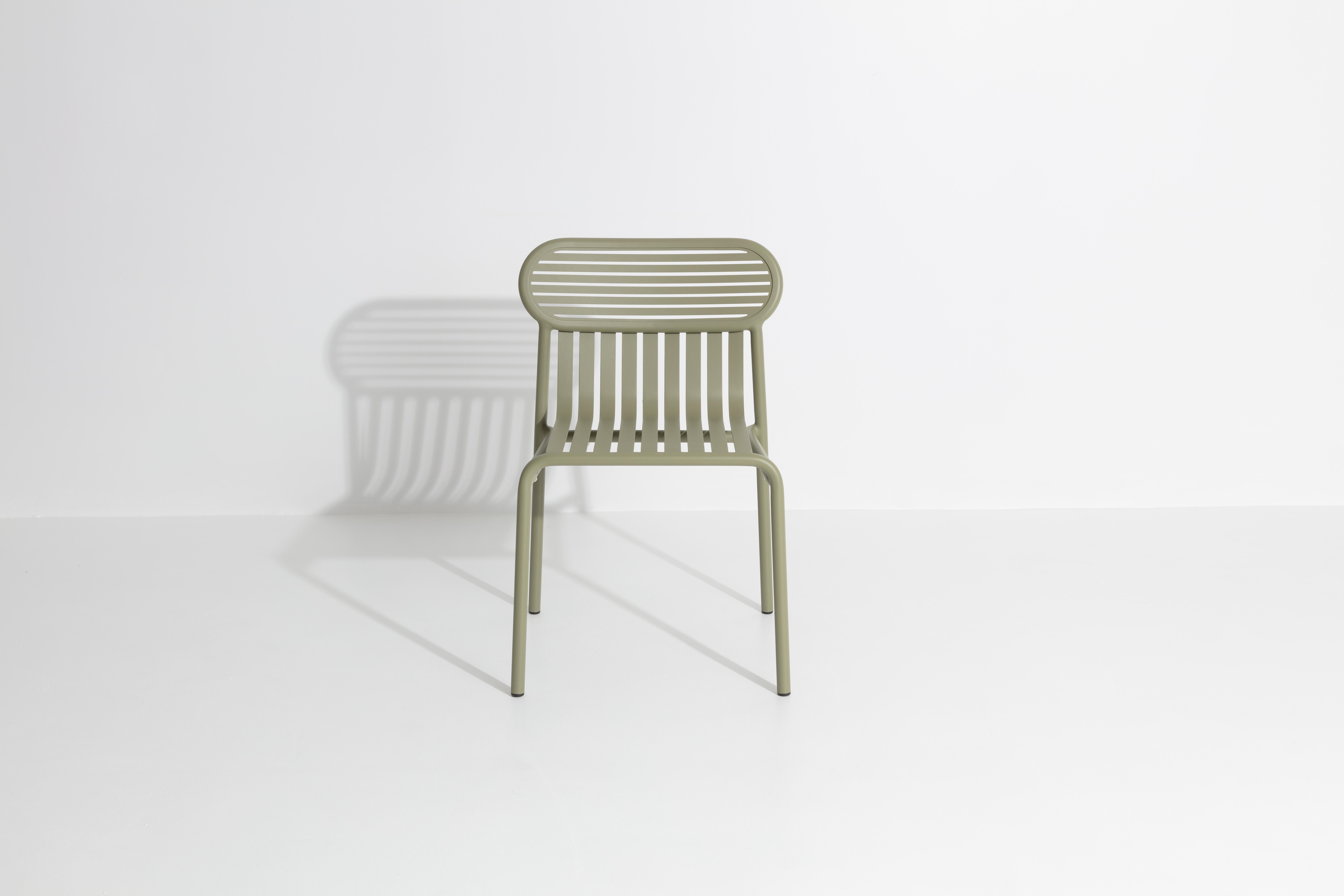 Petite Friture Week-End Chair in Jade Green Aluminium by Studio BrichetZiegler, 2017

The week-end collection is a full range of outdoor furniture, in aluminium grained epoxy paint, matt finish, that includes 18 functions and 8 colours for the