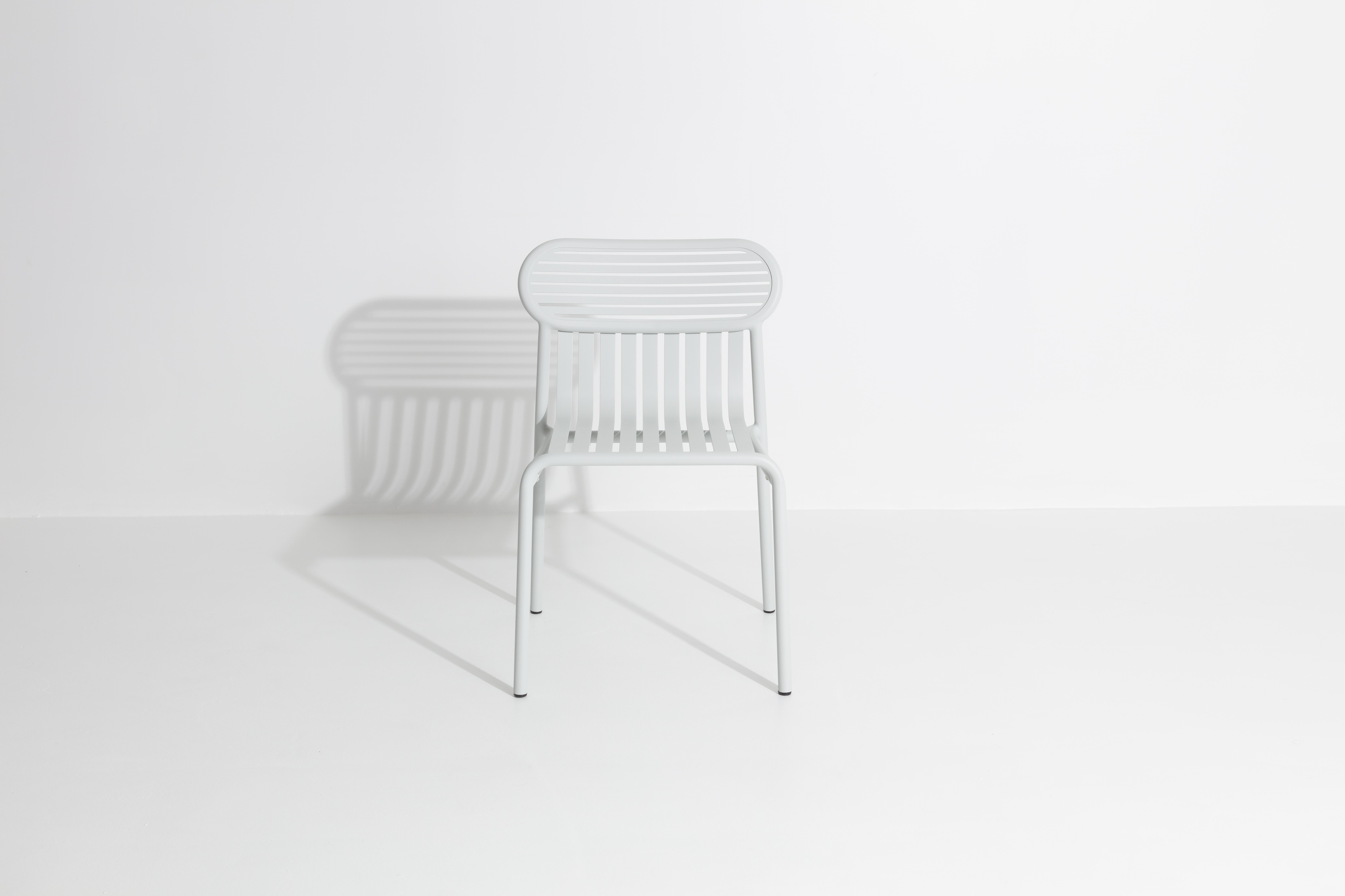 Petite Friture Week-End Chair in Pearl Grey Aluminium by Studio BrichetZiegler, 2017

The week-end collection is a full range of outdoor furniture, in aluminium grained epoxy paint, matt finish, that includes 18 functions and 8 colours for the