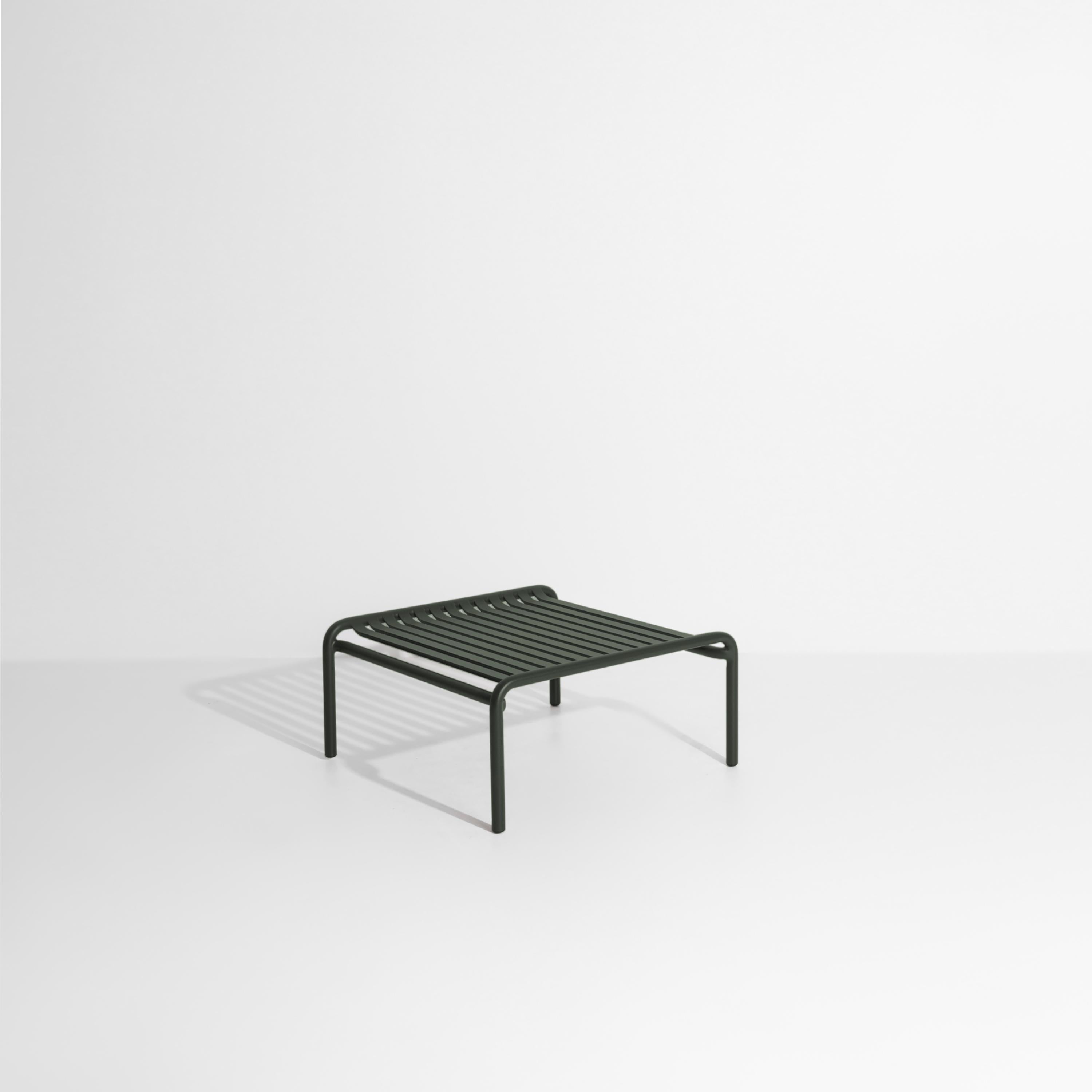 Petite Friture Week-End Coffee Table in Glass Green Aluminium by Studio BrichetZiegler, 2017

The week-end collection is a full range of outdoor furniture, in aluminium grained epoxy paint, matt finish, that includes 18 functions and 8 colours for