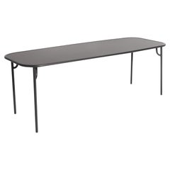 Petite table de salle à manger rectangulaire en anthracite de la collection Week-end
