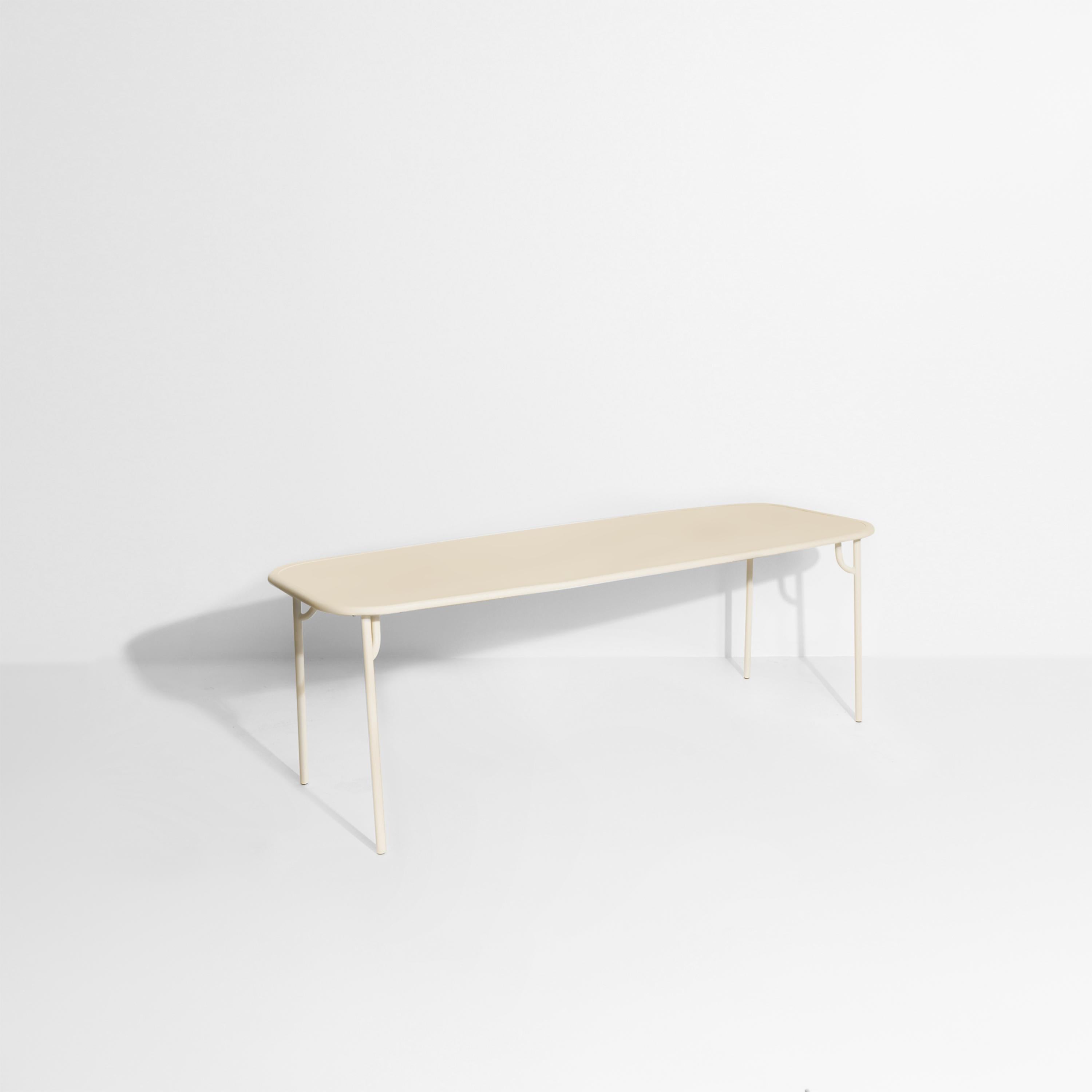 Petite Friture Week-End Large Plain Rectangular Dining Table in Ivory Aluminium by Studio BrichetZiegler, 2017

The week-end collection is a full range of outdoor furniture, in aluminium grained epoxy paint, matt finish, that includes 18 functions
