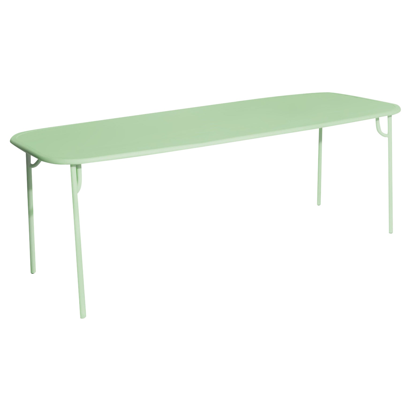 Petite Friture Mesa de comedor rectangular lisa grande Week-End en verde pastel
