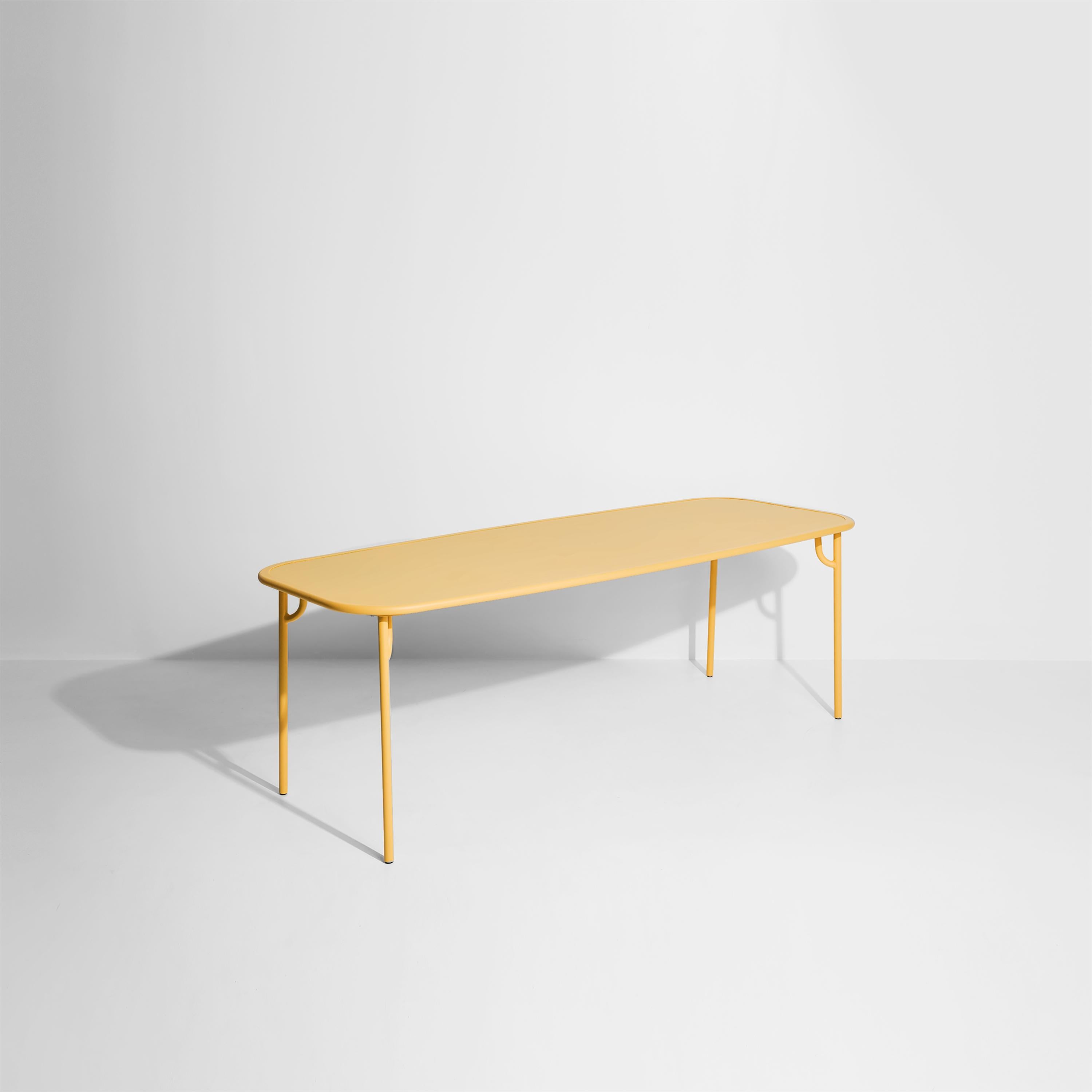 Petite Friture Week-End Large Plain Rectangular Dining Table in Saffron Aluminium by Studio BrichetZiegler, 2017

The week-end collection is a full range of outdoor furniture, in aluminium grained epoxy paint, matt finish, that includes 18