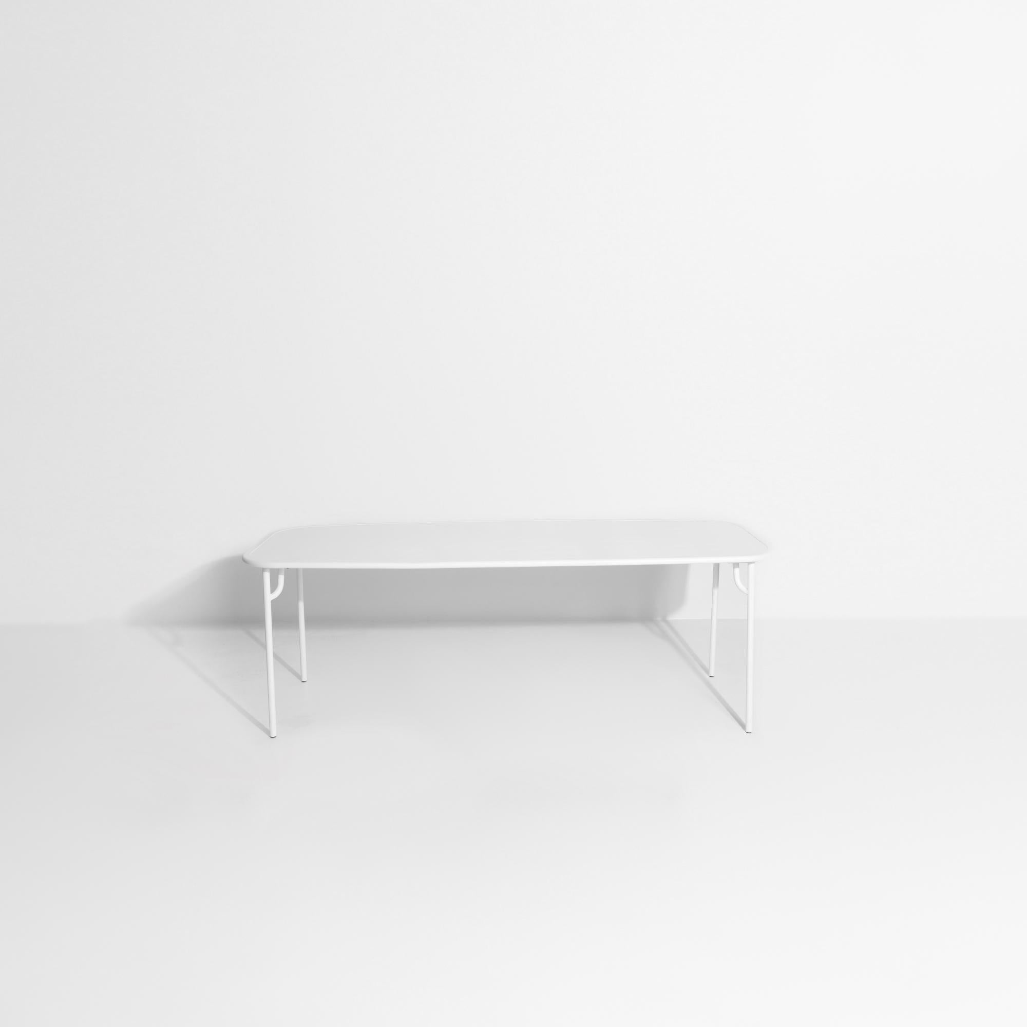 Petite Friture Week-End Large Plain Rectangular Dining Table in White Aluminium In New Condition For Sale In Brooklyn, NY