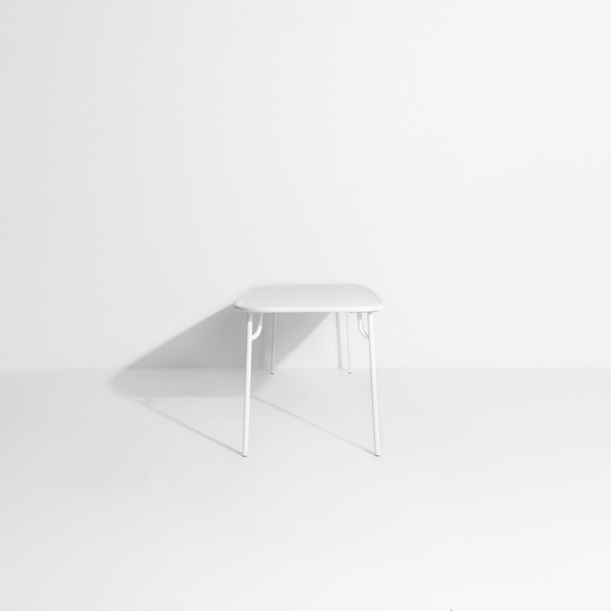 Aluminum Petite Friture Week-End Large Plain Rectangular Dining Table in White Aluminium For Sale