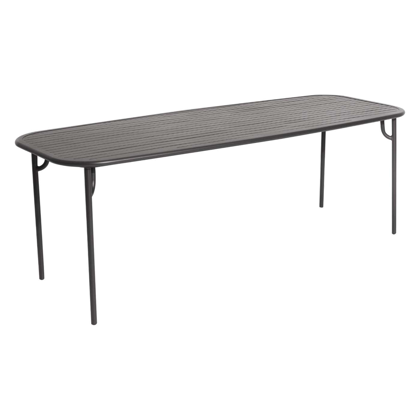 Petite Friture Week-End Large Rectangular Dining Table in Anthracite ...
