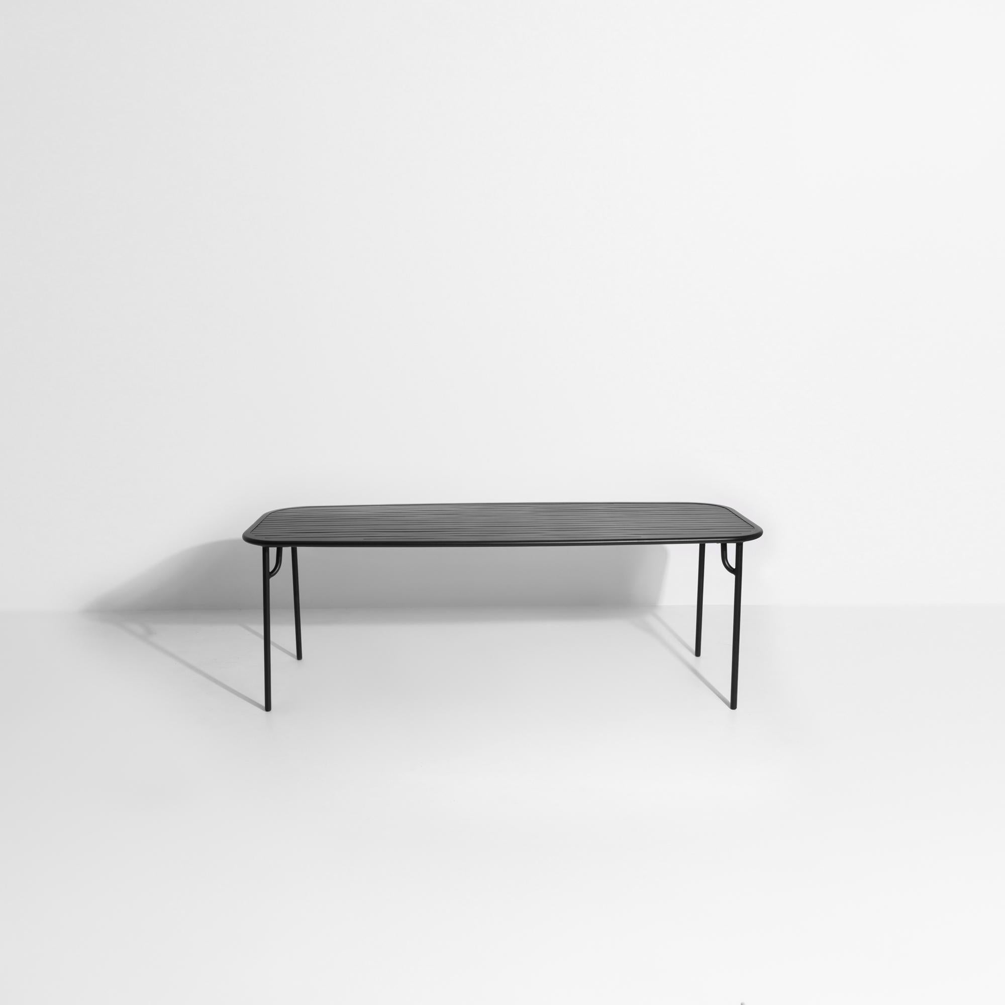 Petite Friture Week-End Large Rectangular Dining Table in Black with Slats In New Condition For Sale In Brooklyn, NY
