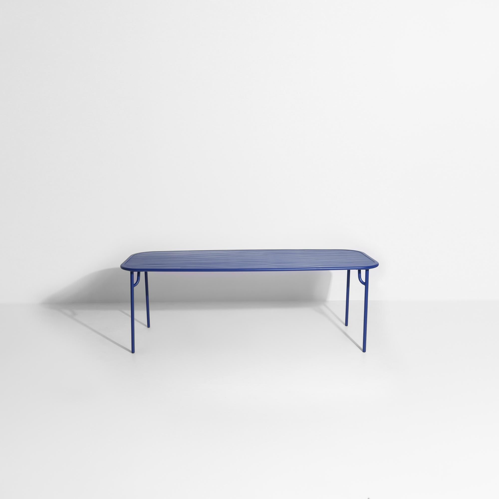 Petite Friture Week-End Large Rectangular Dining Table in Blue with Slats In New Condition For Sale In Brooklyn, NY