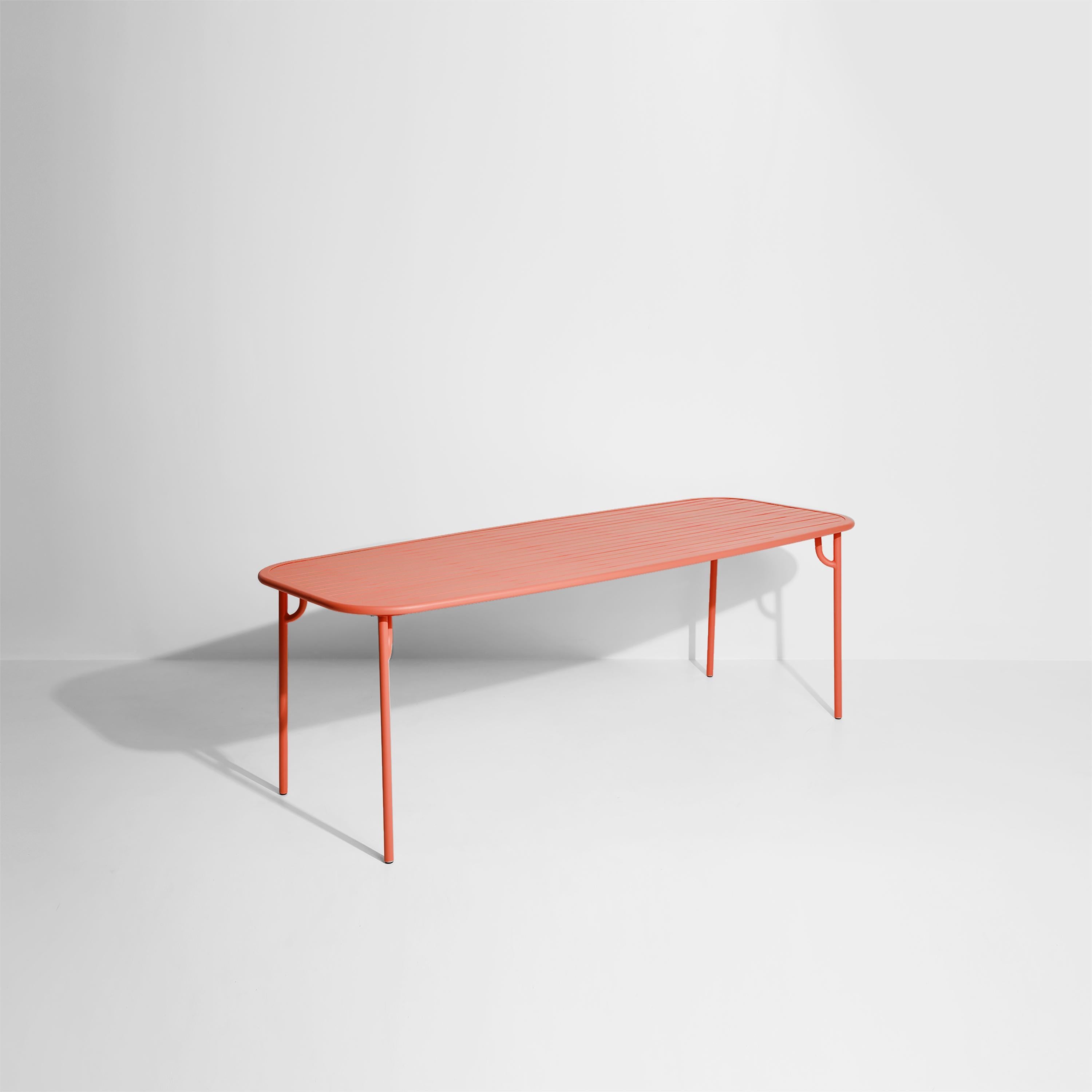 Petite Friture Week-End Large Rectangular Dining Table in Coral Aluminium with Slats by Studio BrichetZiegler, 2017

The week-end collection is a full range of outdoor furniture, in aluminium grained epoxy paint, matt finish, that includes 18
