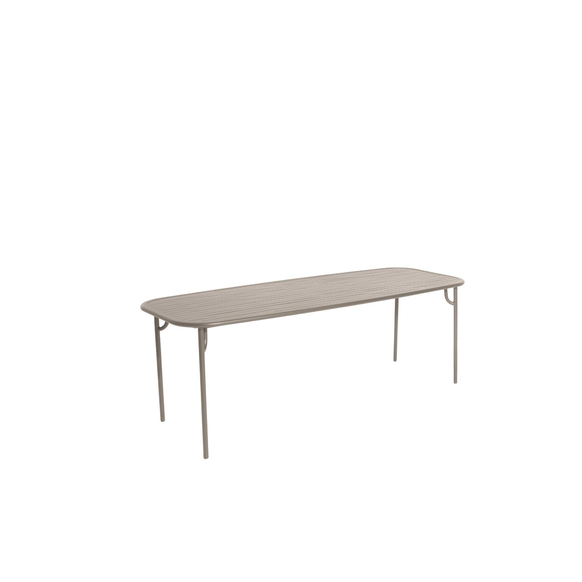 Petite Friture Week-End Large Rectangular Dining Table in Dune Aluminium with Slats by Studio BrichetZiegler, 2017

The week-end collection is a full range of outdoor furniture, in aluminium grained epoxy paint, matt finish, that includes 18