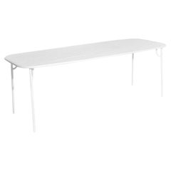 PETITE FRITURE Week-end, Large Rectangular Table with Slats, White