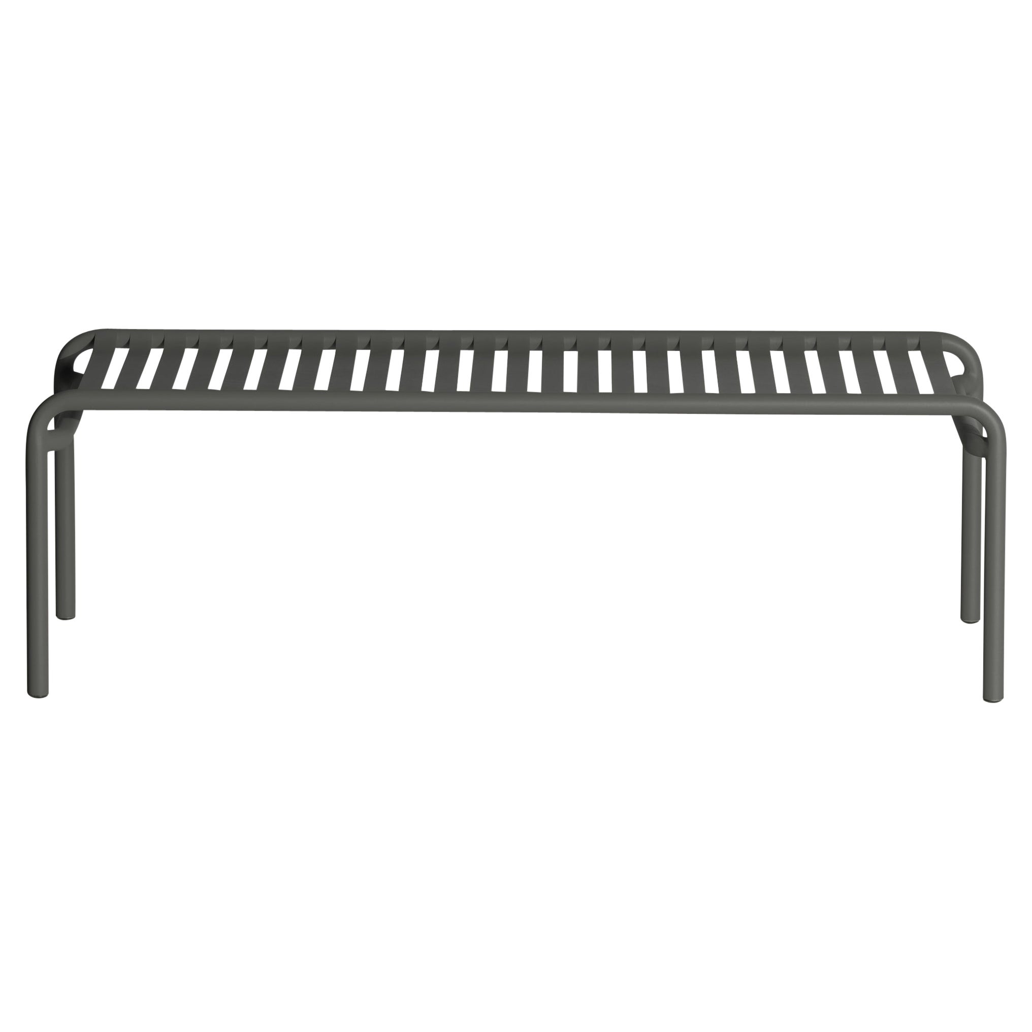 Mesa de centro larga Petite Friture Week-End de aluminio antracita, 2017