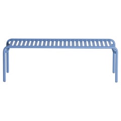 Petite table basse longue d'appoint Friture en aluminium bleu azur, 2017