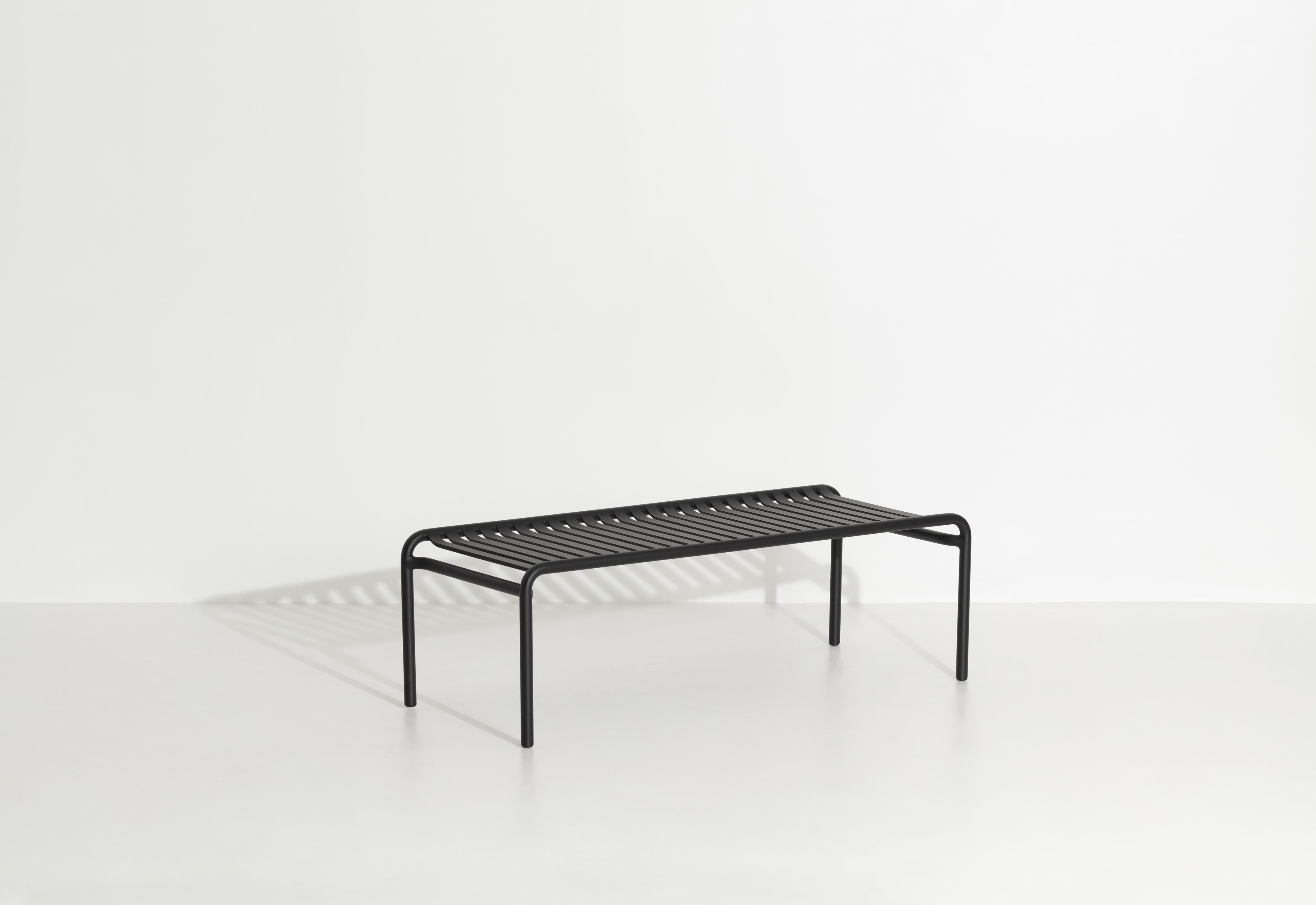 Chinese Petite Friture Week-End Long Coffee Table in Black Aluminium, 2017 For Sale