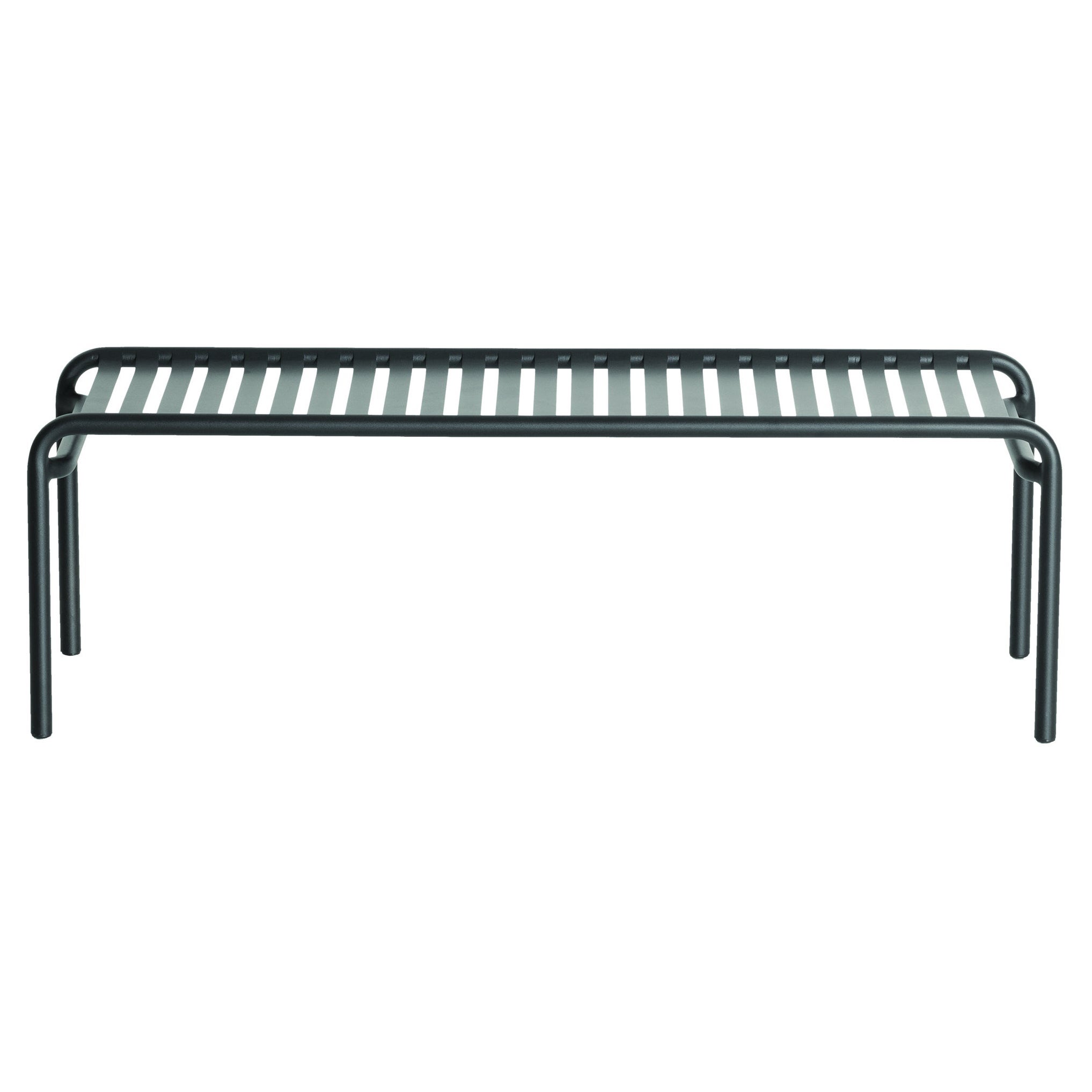 Mesa de centro larga Petite Friture Week-End de aluminio negro, 2017