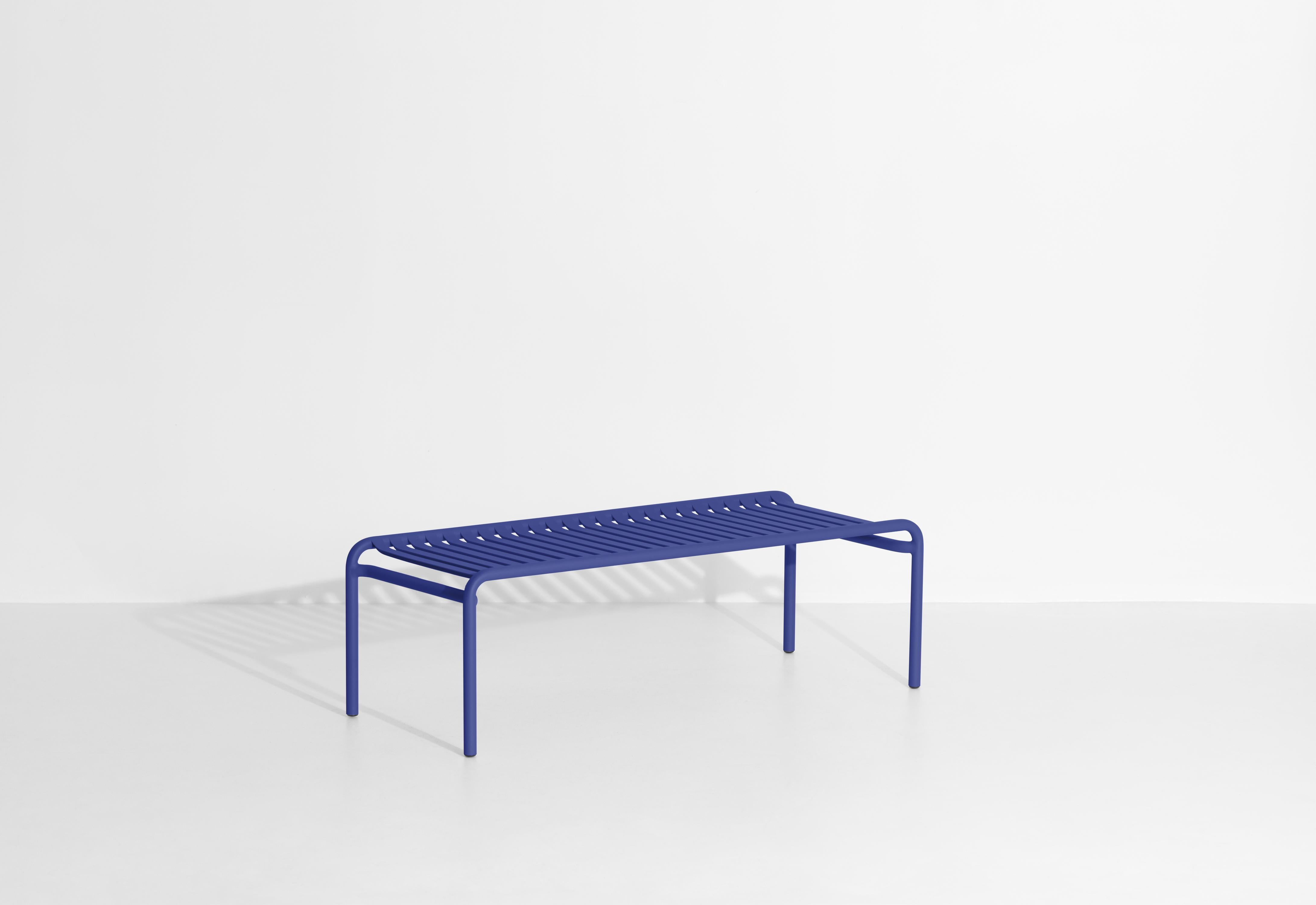 Chinese Petite Friture Week-End Long Coffee Table in Blue Aluminium, 2017 For Sale