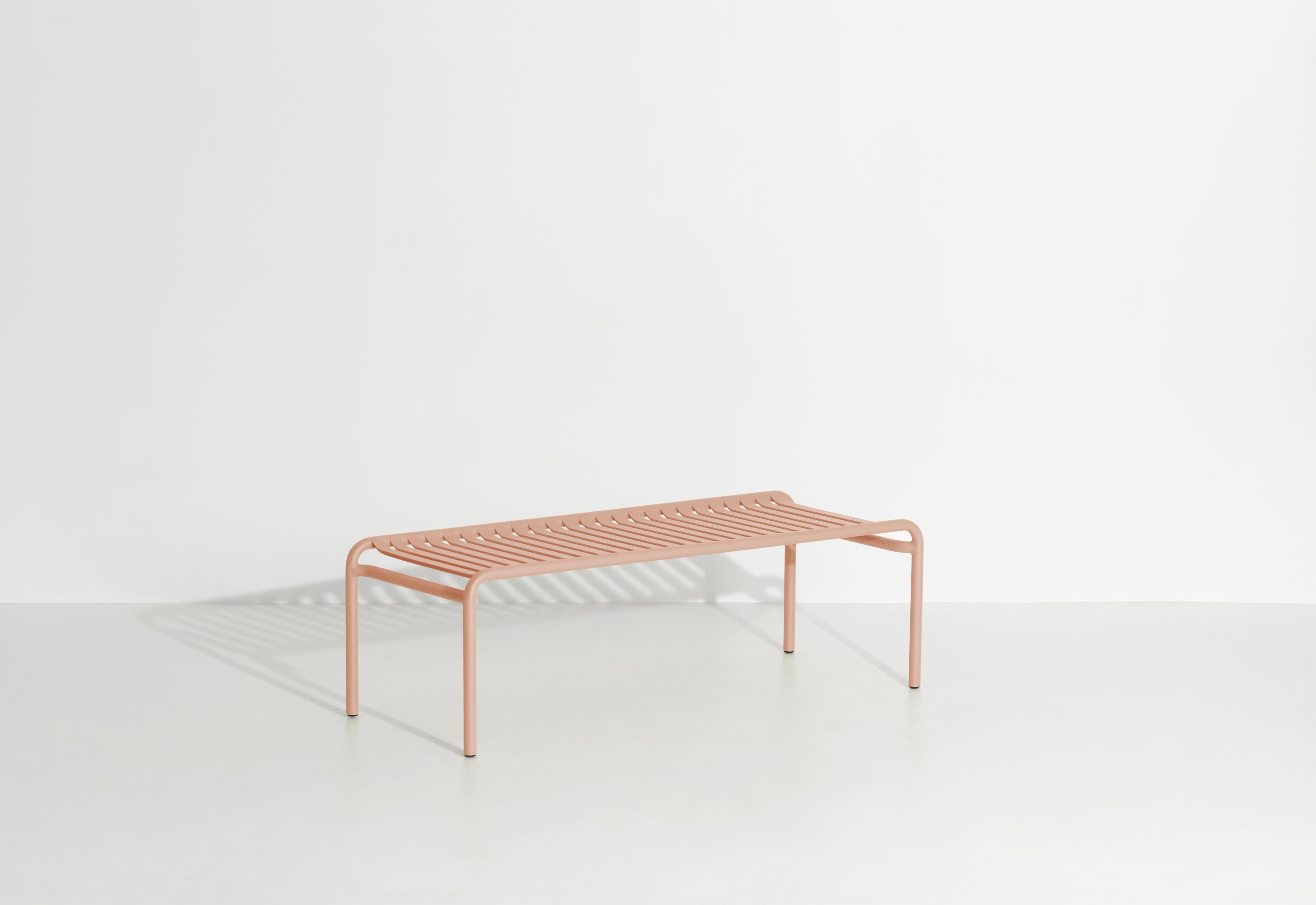 Chinese Petite Friture Week-End Long Coffee Table in Blush Aluminium, 2017 For Sale