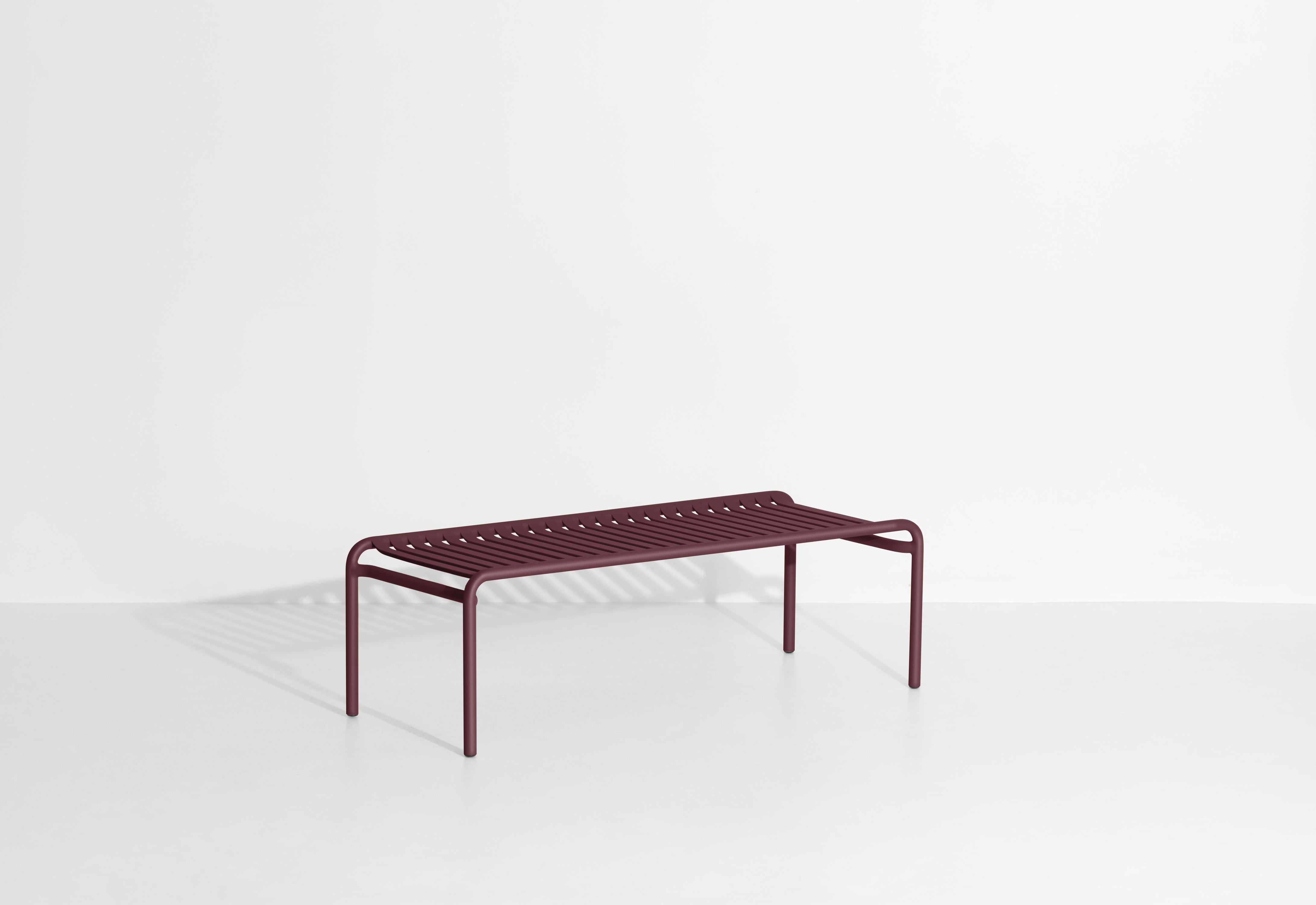 Petite Friture Week-End Long Coffee Table in Burgundy Aluminium, 2017  In New Condition For Sale In Brooklyn, NY