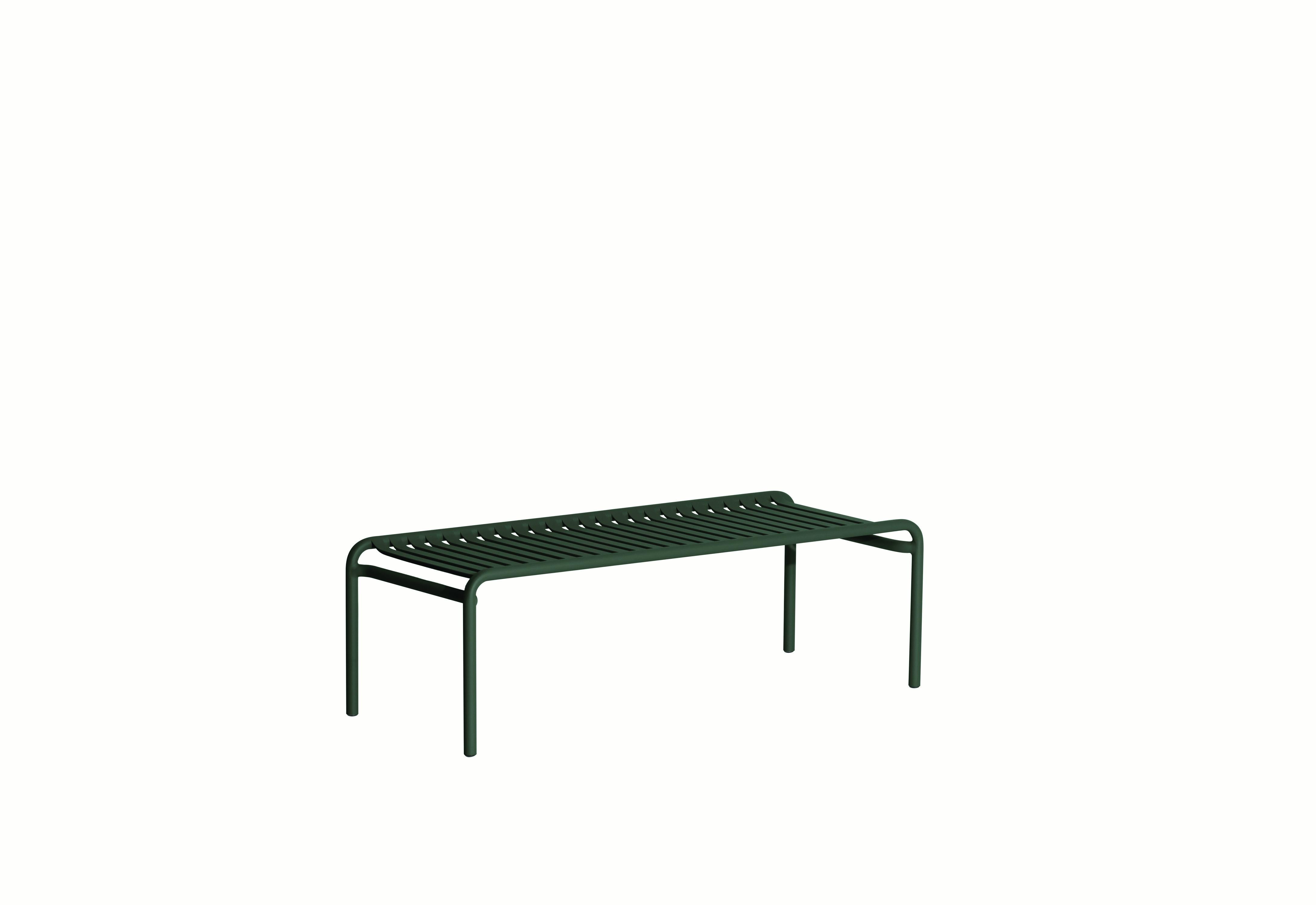 Petite Friture Week-End Long Coffee Table in Glass Green Aluminium by Studio BrichetZiegler, 2017

The week-end collection is a full range of outdoor furniture, in aluminium grained epoxy paint, matt finish, that includes 18 functions and 8