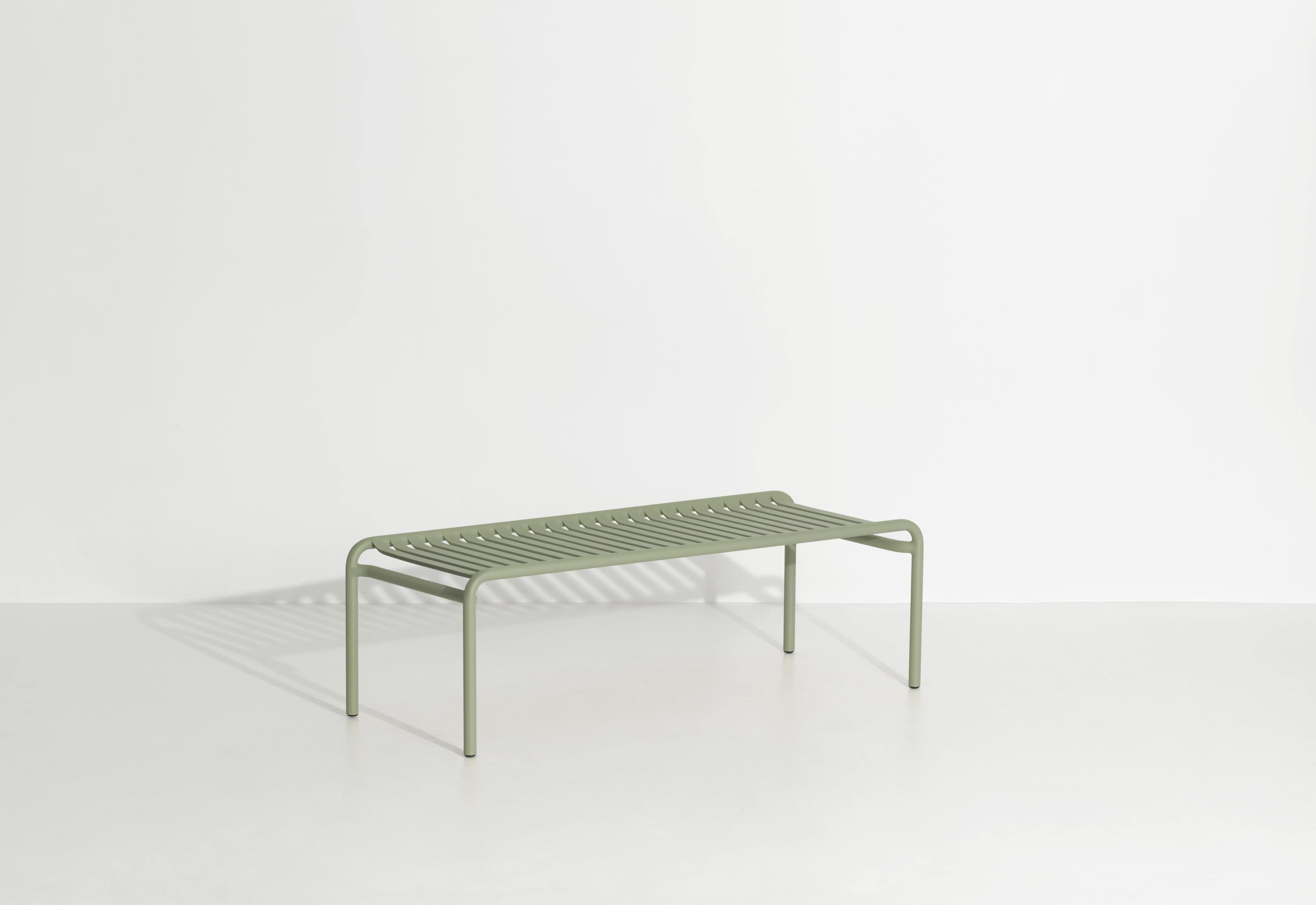 Petite Friture Week-End Long Coffee Table in Jade Green Aluminium, 2017 In New Condition For Sale In Brooklyn, NY