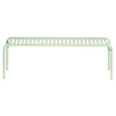 Petite table basse longue Week-end Friture en aluminium vert pastel, 2017