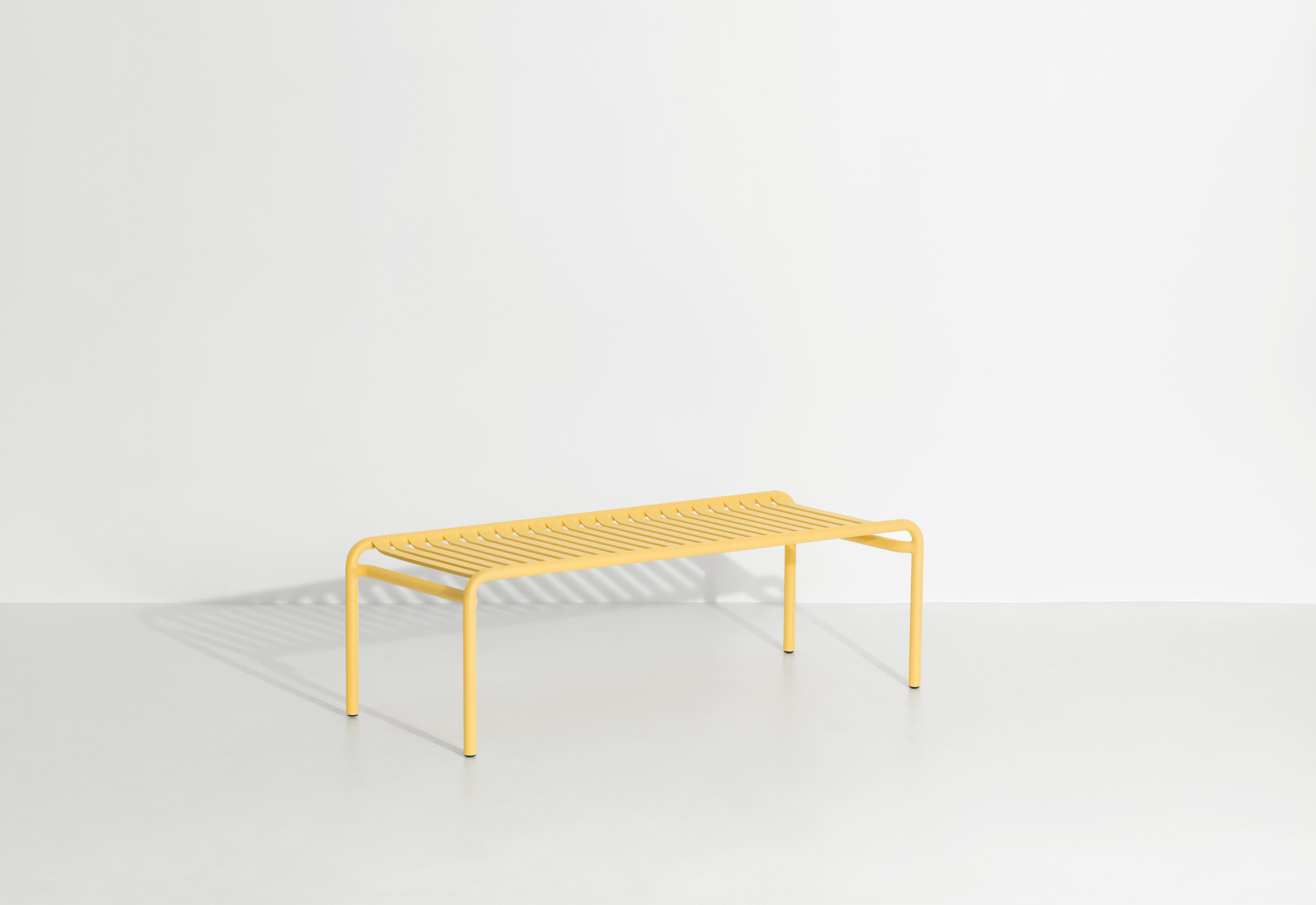 Petite Friture Week-End Long Coffee Table in Saffron Aluminium by Studio BrichetZiegler, 2017

The week-end collection is a full range of outdoor furniture, in aluminium grained epoxy paint, matt finish, that includes 18 functions and 8 colours