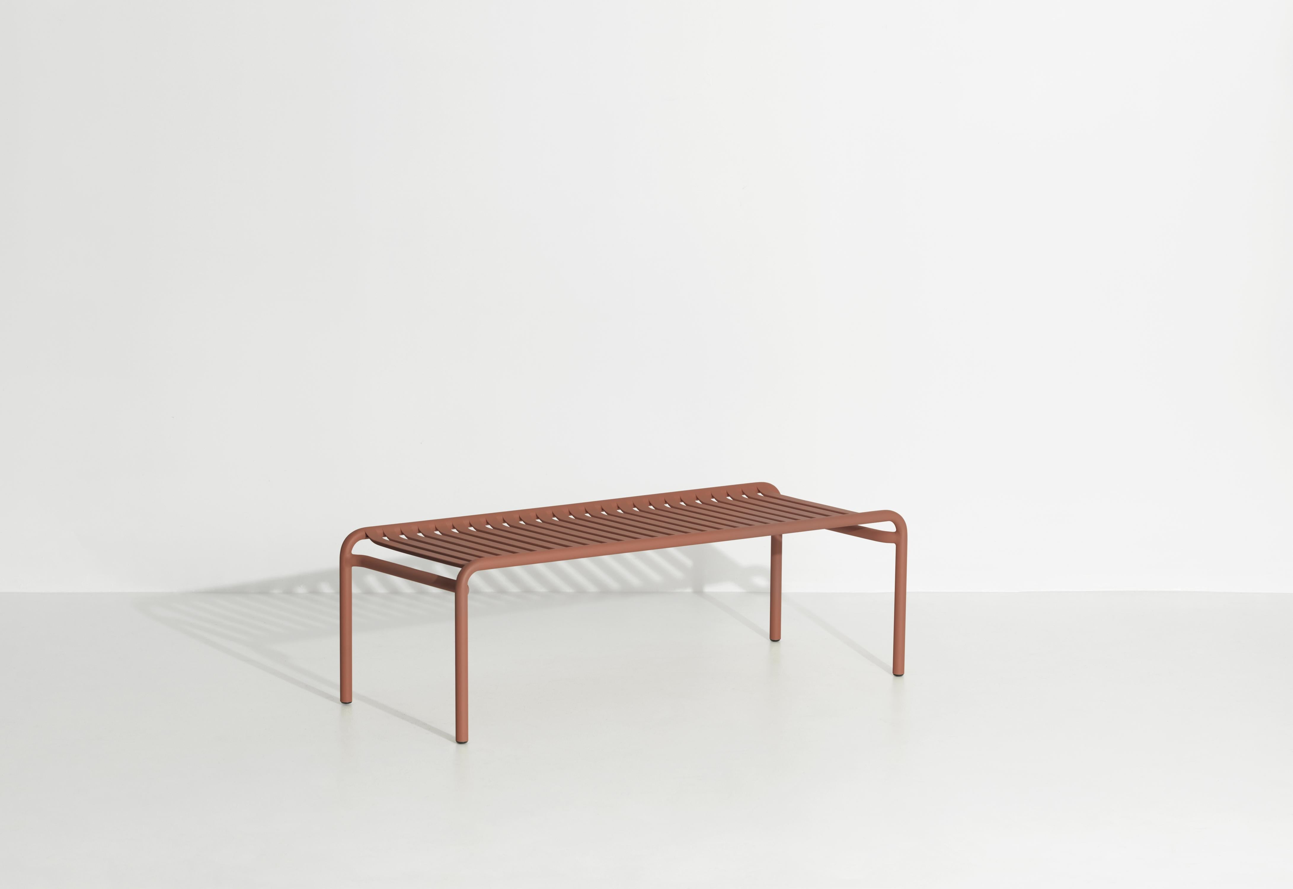 Petite Friture Week-End Long Coffee Table in Terracotta Aluminium by Studio BrichetZiegler, 2017

The week-end collection is a full range of outdoor furniture, in aluminium grained epoxy paint, matt finish, that includes 18 functions and 8 colours