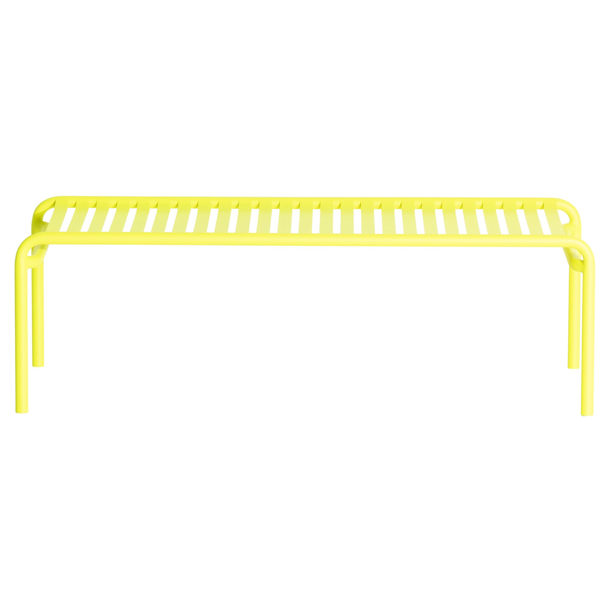 Mesa de centro larga Petite Friture Week-End de aluminio amarillo, 2017
