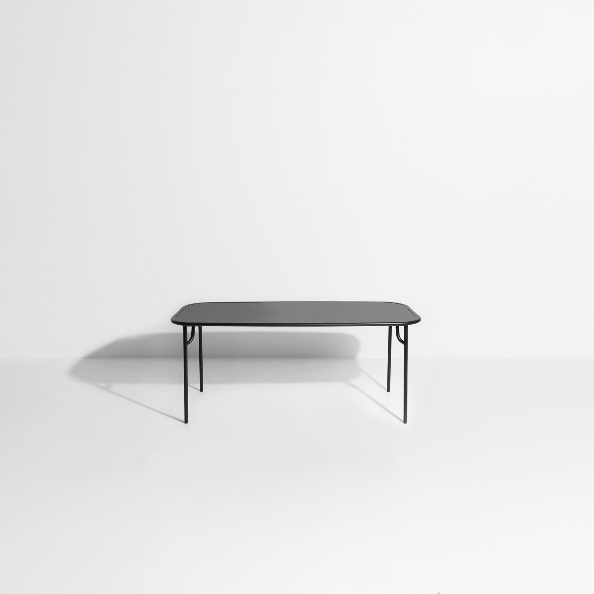 Petite Friture Week-End Medium Plain Rectangular Dining Table in Black Aluminium In New Condition For Sale In Brooklyn, NY