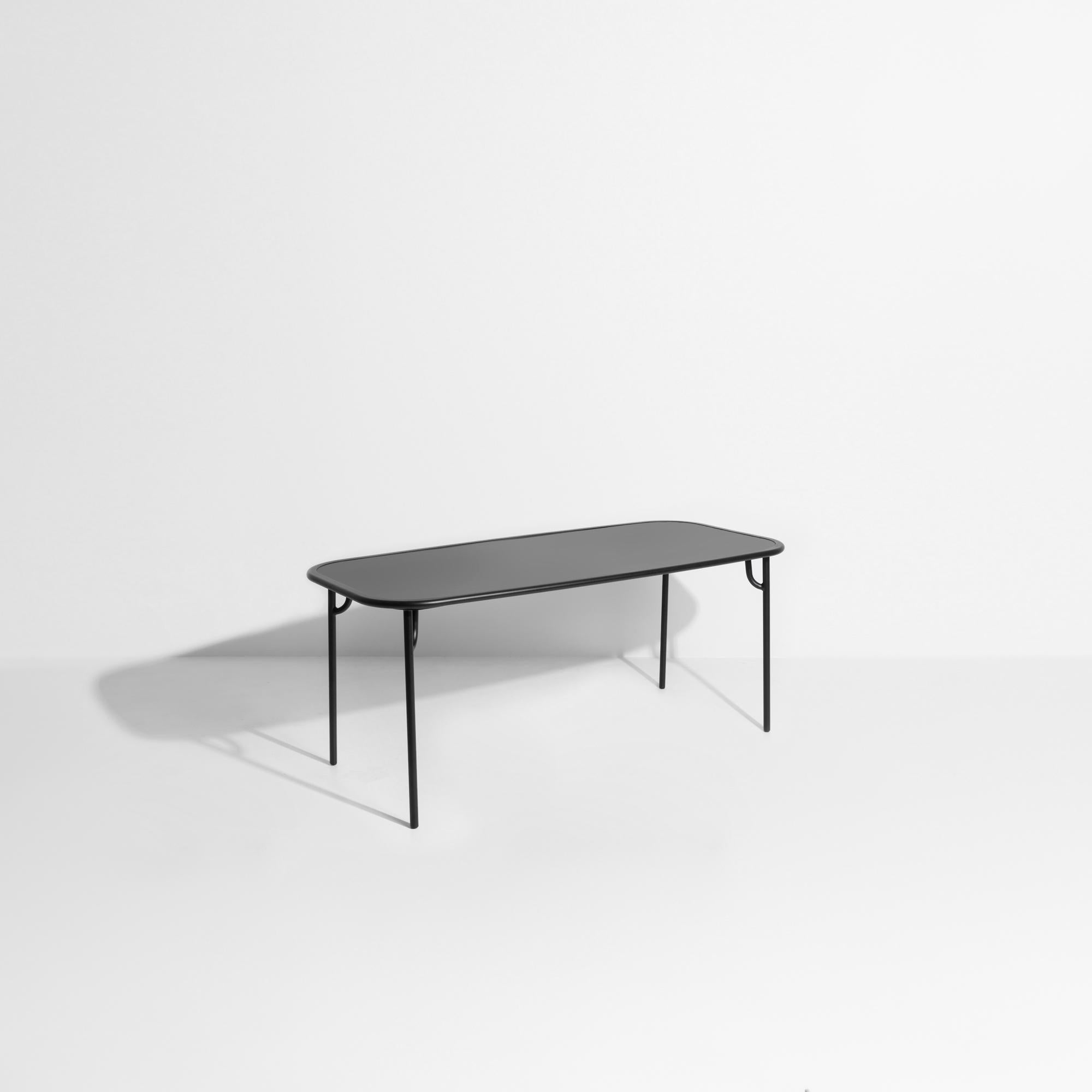 Contemporary Petite Friture Week-End Medium Plain Rectangular Dining Table in Black Aluminium For Sale