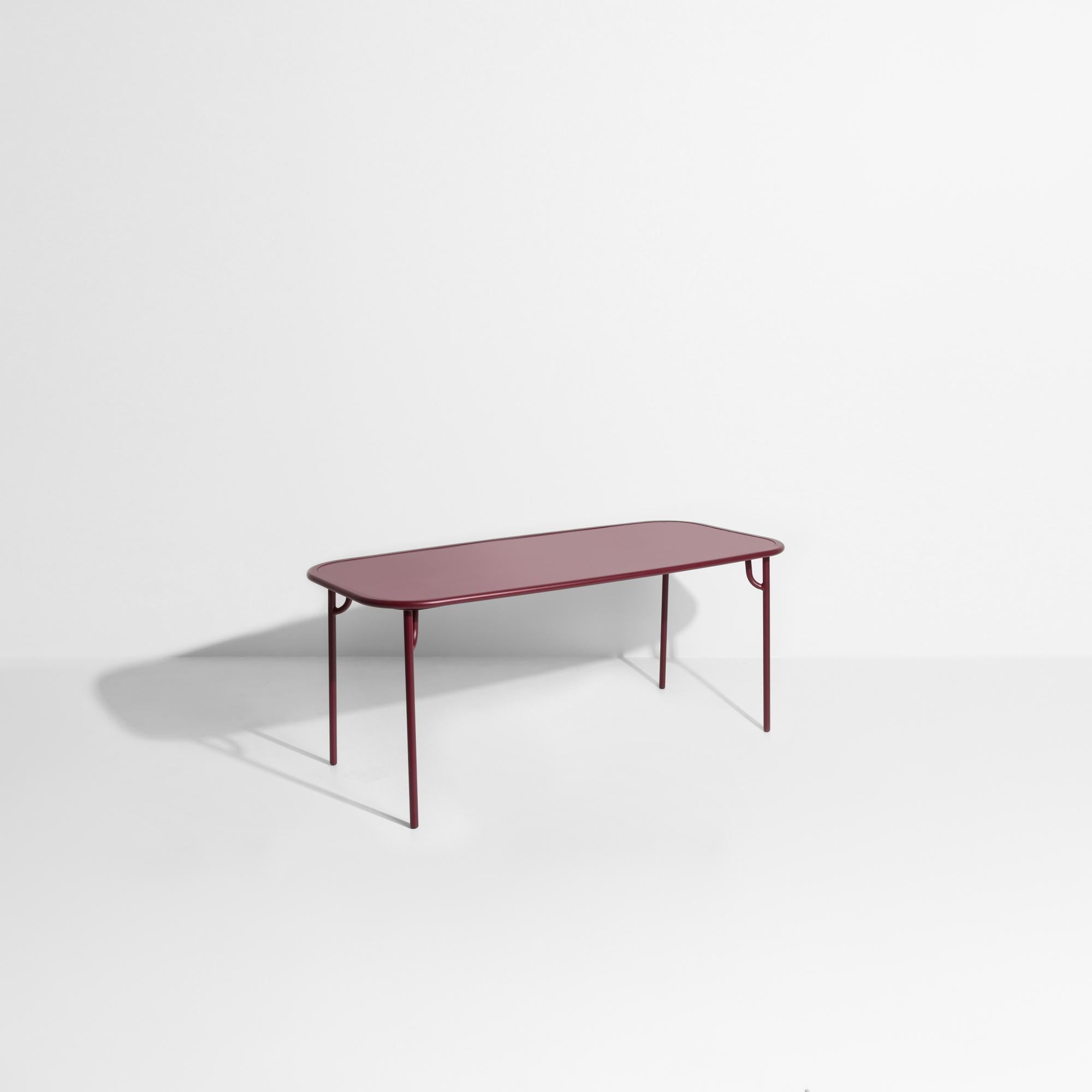 Petite Friture Week-End Medium Plain Rectangular Dining Table in Burgundy Aluminium by Studio BrichetZiegler, 2017

The week-end collection is a full range of outdoor furniture, in aluminium grained epoxy paint, matt finish, that includes 18