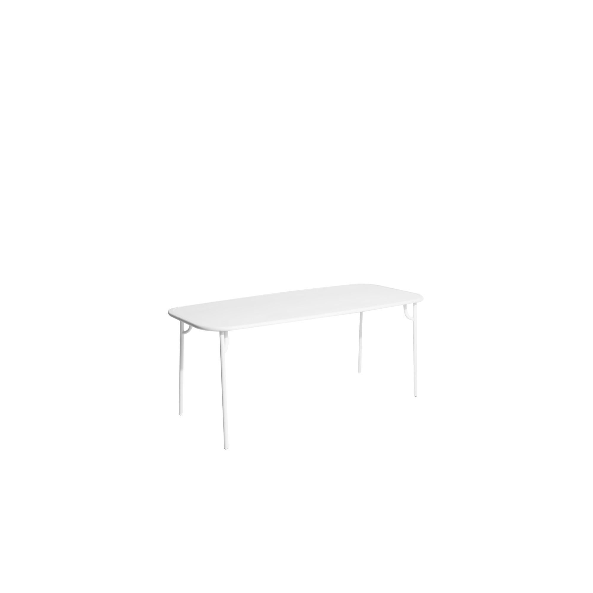 Petite Friture Week-End Medium Plain Rectangular Dining Table in White Aluminium by Studio BrichetZiegler, 2017

The week-end collection is a full range of outdoor furniture, in aluminium grained epoxy paint, matt finish, that includes 18