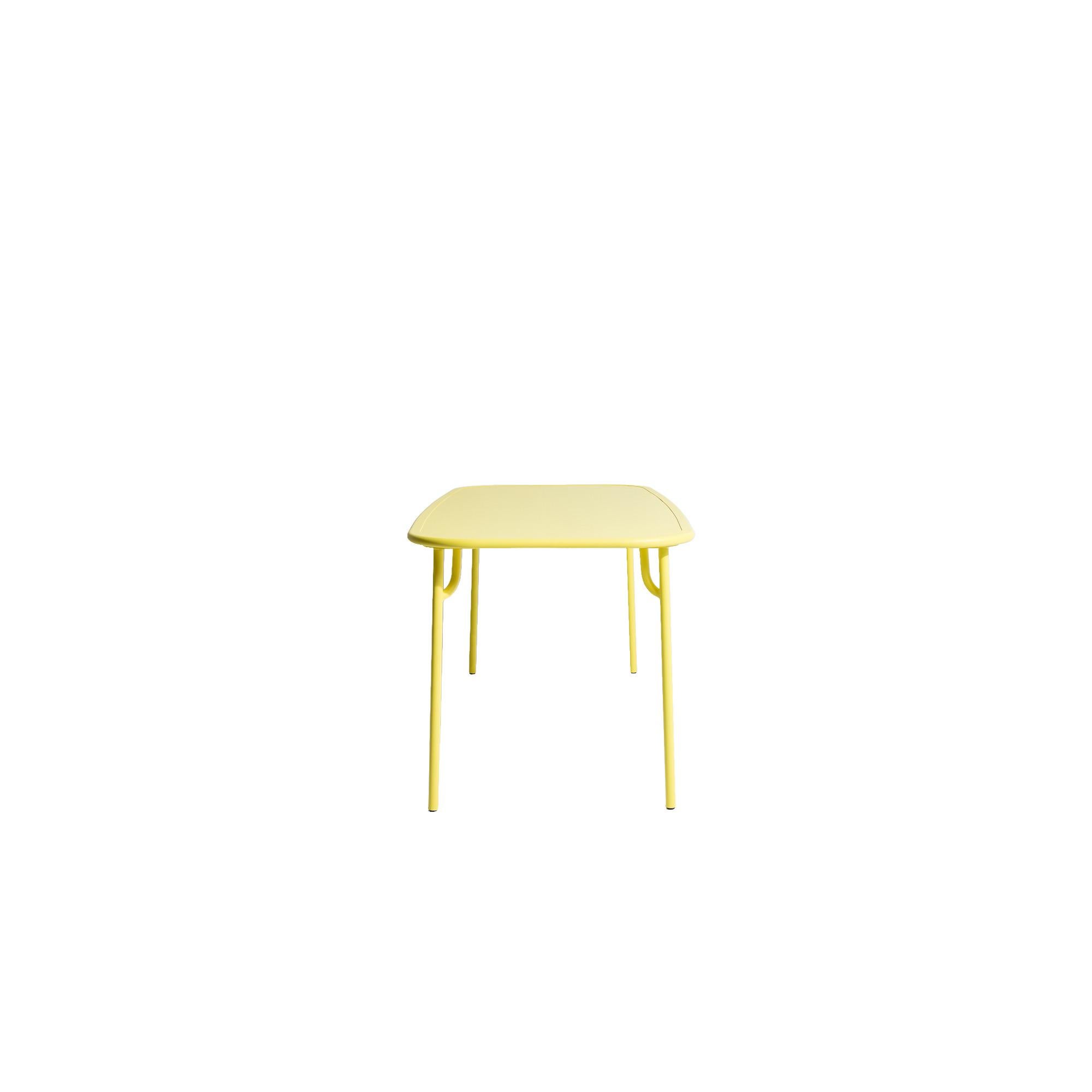 Chinese Petite Friture Week-End Medium Plain Rectangular Dining Table in Yellow, 2017 For Sale
