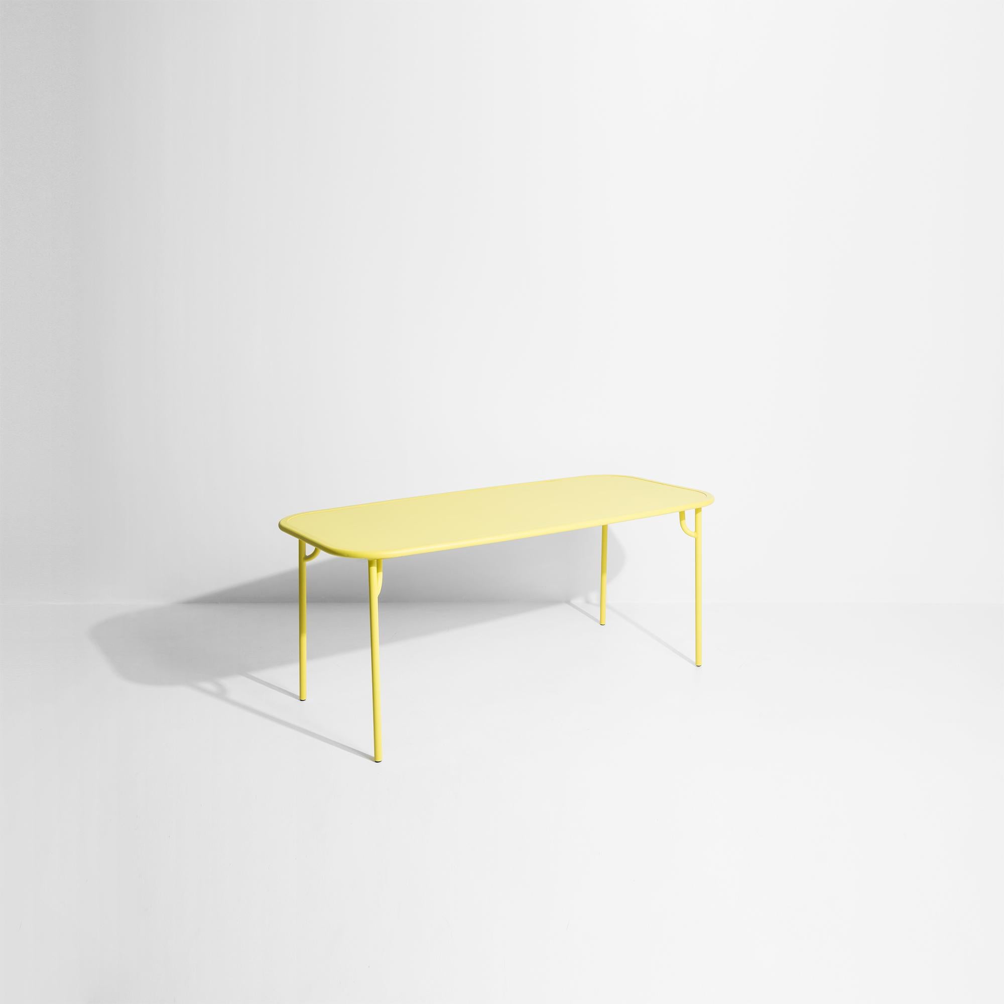 Aluminum Petite Friture Week-End Medium Plain Rectangular Dining Table in Yellow, 2017 For Sale