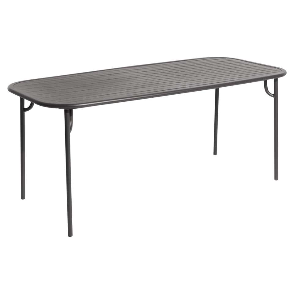 Petite Friture Week-End Large Rectangular Dining Table in Anthracite ...