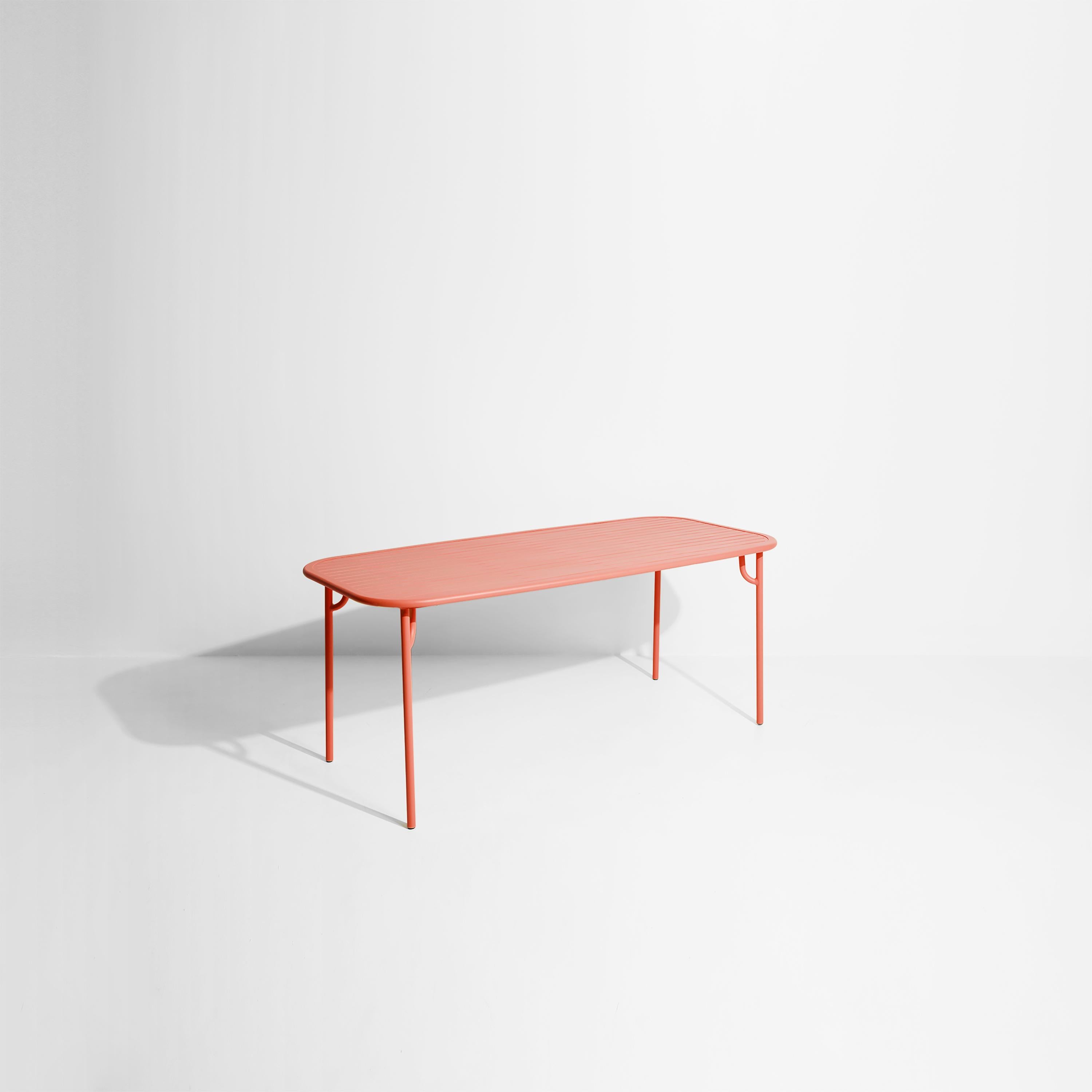 Petite Friture Week-End Medium Rectangular Dining Table in Coral Aluminium with Slats by Studio BrichetZiegler, 2017

The week-end collection is a full range of outdoor furniture, in aluminium grained epoxy paint, matt finish, that includes 18