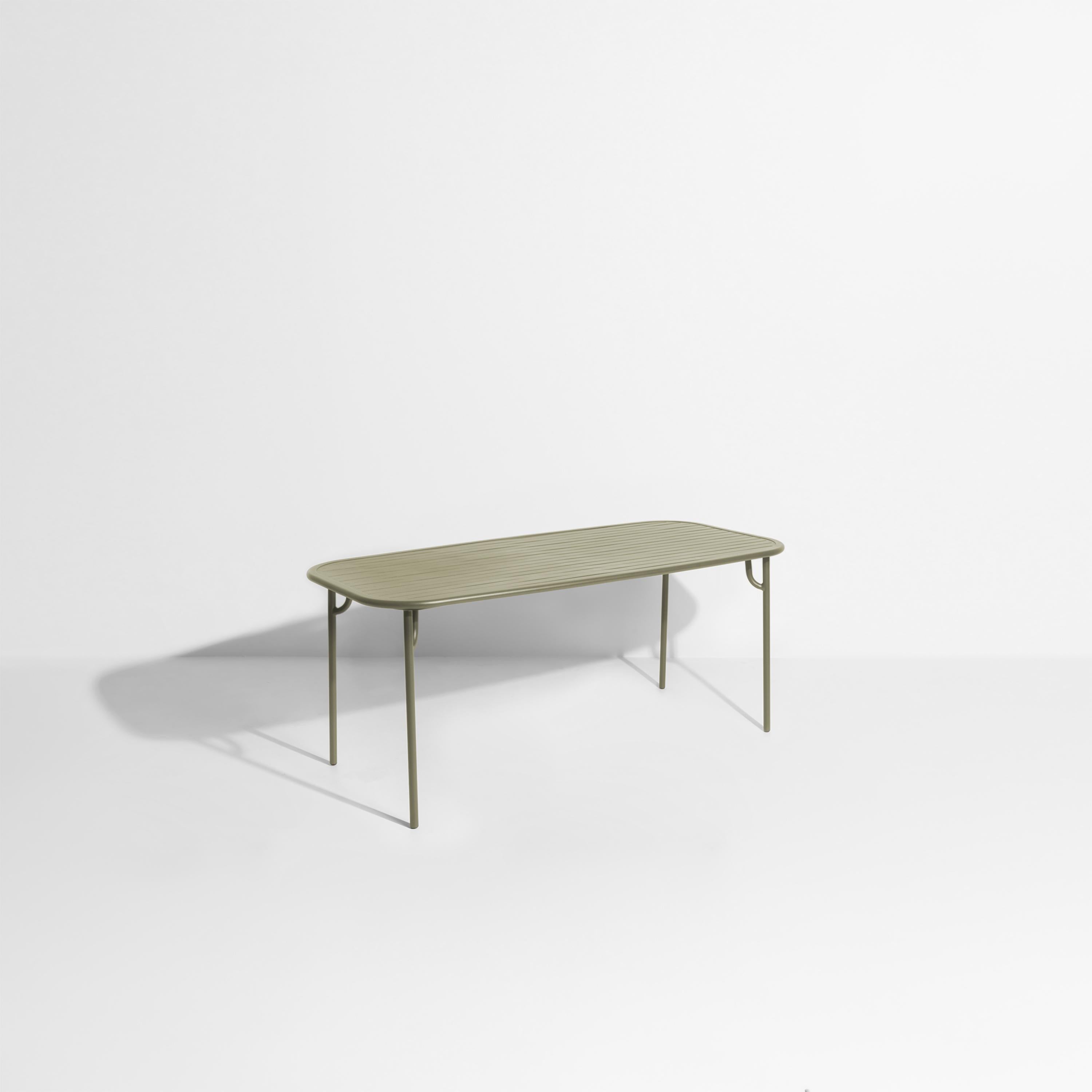 Petite Friture Week-End Medium Rectangular Dining Table in Jade Green Aluminium with Slats by Studio BrichetZiegler, 2017

The week-end collection is a full range of outdoor furniture, in aluminium grained epoxy paint, matt finish, that includes
