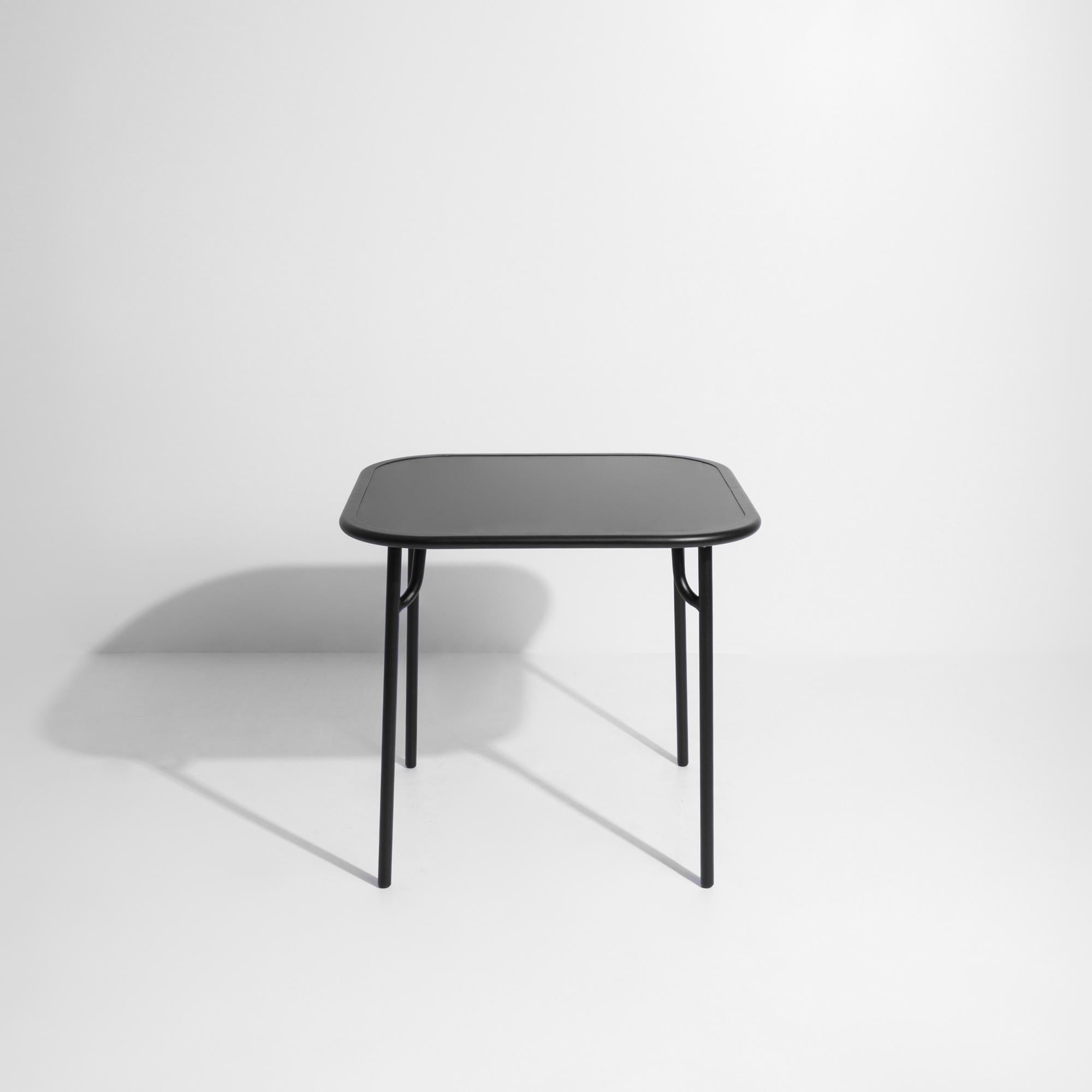 Petite Friture Week-End Plain Square Dining Table in Black Aluminium, 2017 In New Condition For Sale In Brooklyn, NY