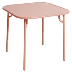 Petite Friture Week-End Plain Square Dining Table in Blush Aluminium, 2017
